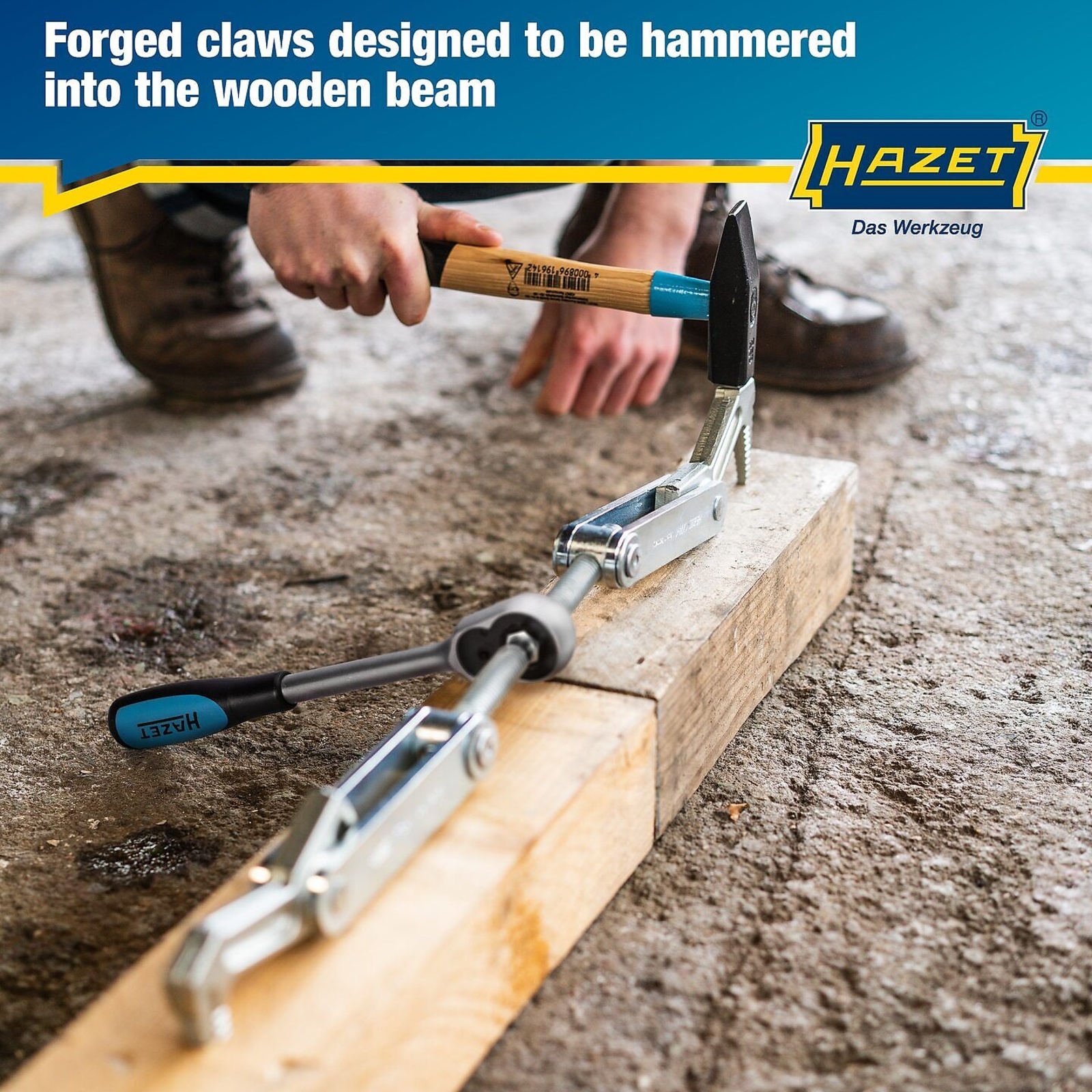 Clameau de charpente pince à clameau 115 mm filetage TR 16 x 5 HAZET - 1774-1