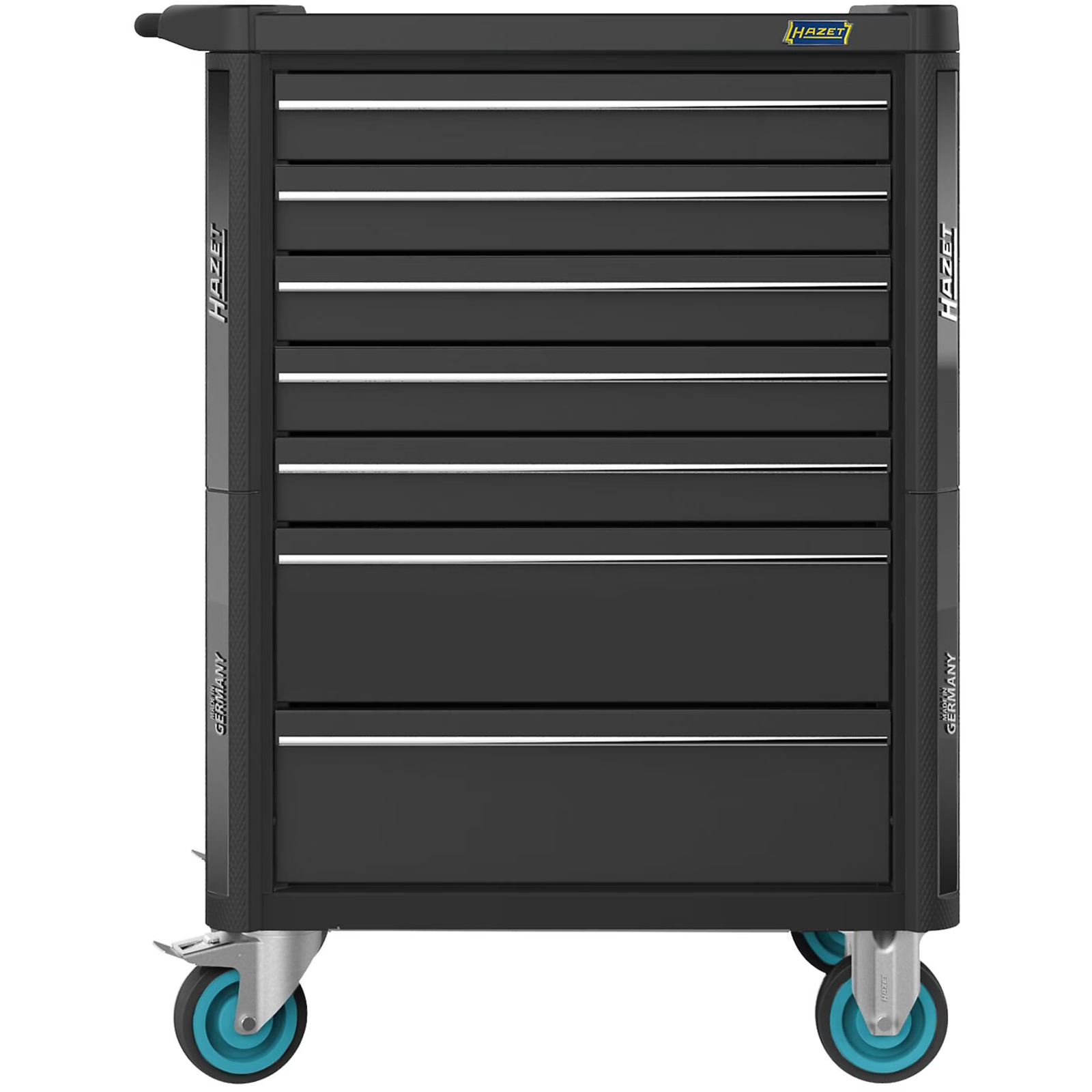 Servante d'atelier 7 tiroirs 785 x 518 x 1020 mm RAL 9005 avec plan travail plastique HAZET - 179N-7-RAL9005