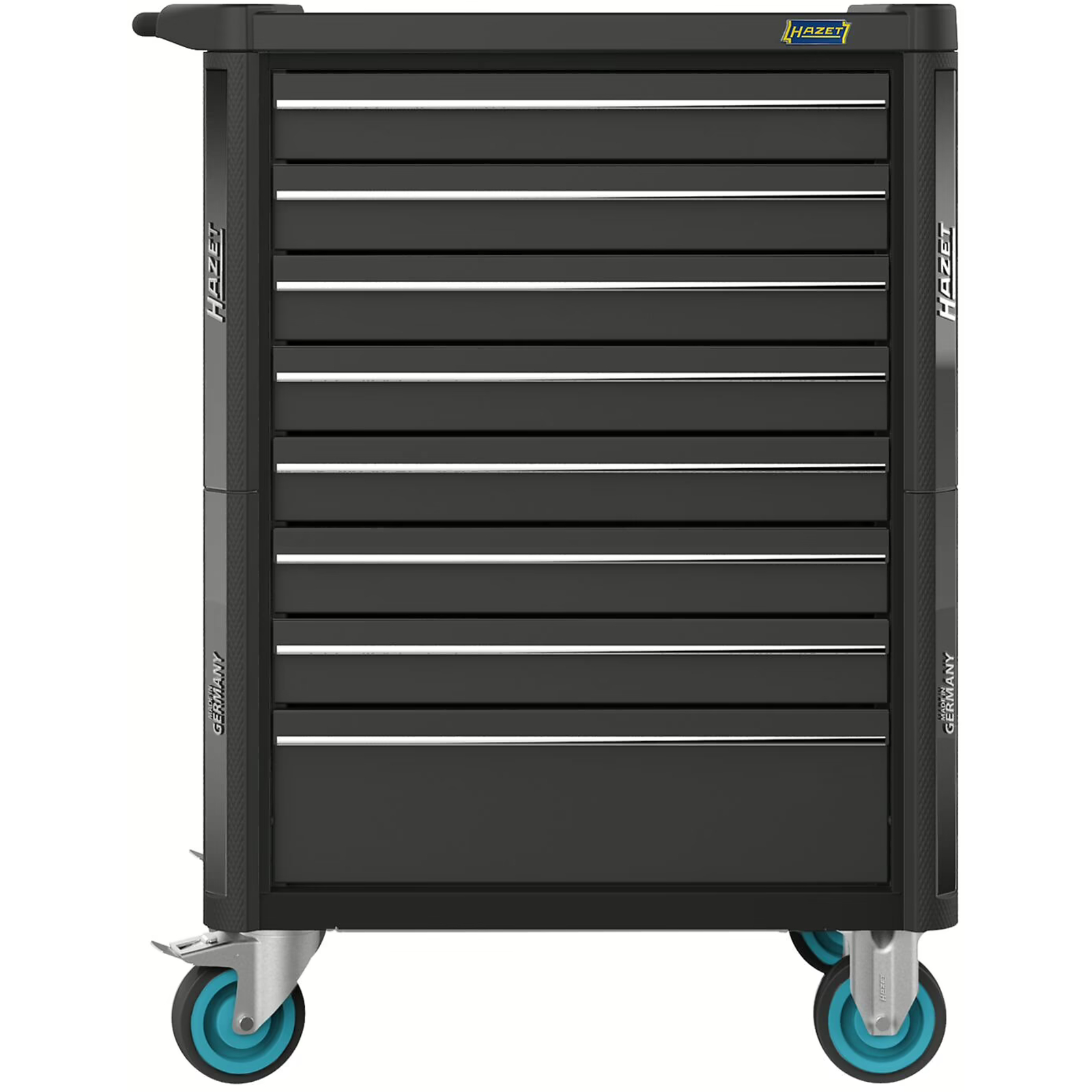 Servante d’atelier 8 tiroirs 785 x 518 x 1020 mm RAL 7021 avec plan de travail plastique HAZET - 179N-8-RAL7021