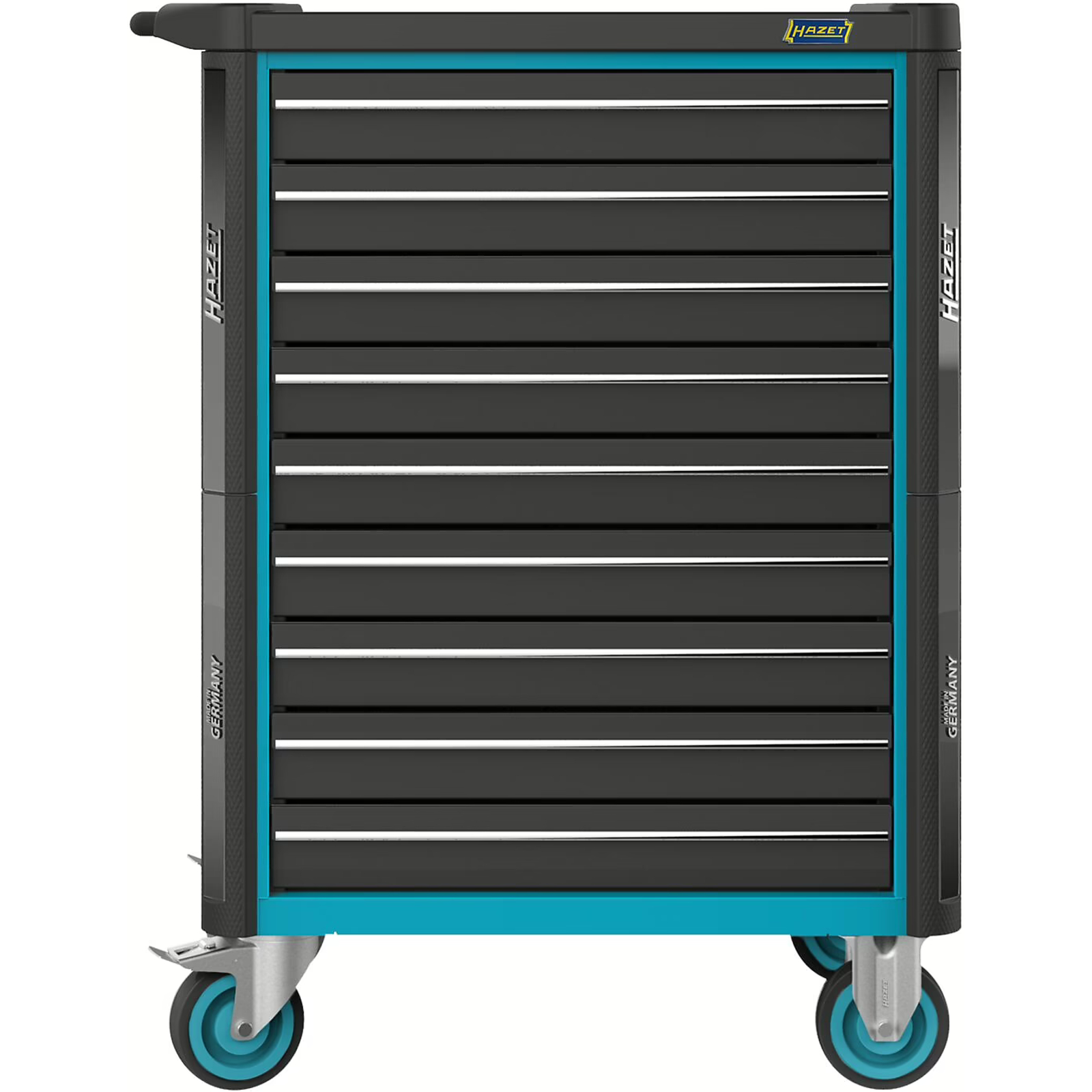 Servante d'atelier 9 tiroirs 785 x 518 x 1020 mm plan plastique bleu HAZET HAZET - 179N-9