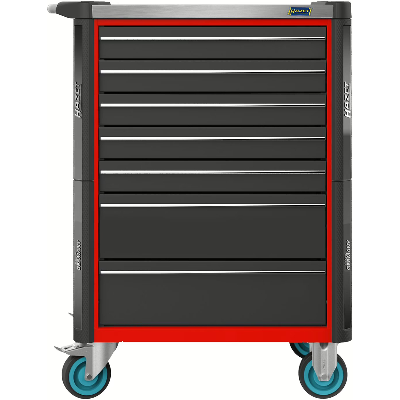 Servante d’atelier 7 tiroirs acier inoxydable 785 x 518 mm RAL 3020 HAZET - 179NX-7-RAL3020