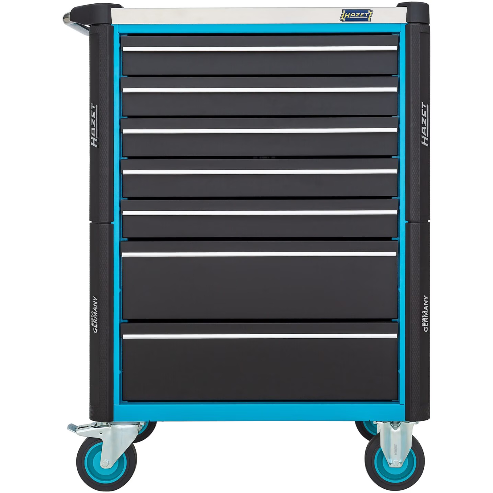 Servante d’atelier 8 tiroirs acier inoxydable 785 x 518 mm avec verrouillage HAZET - 179NX-8