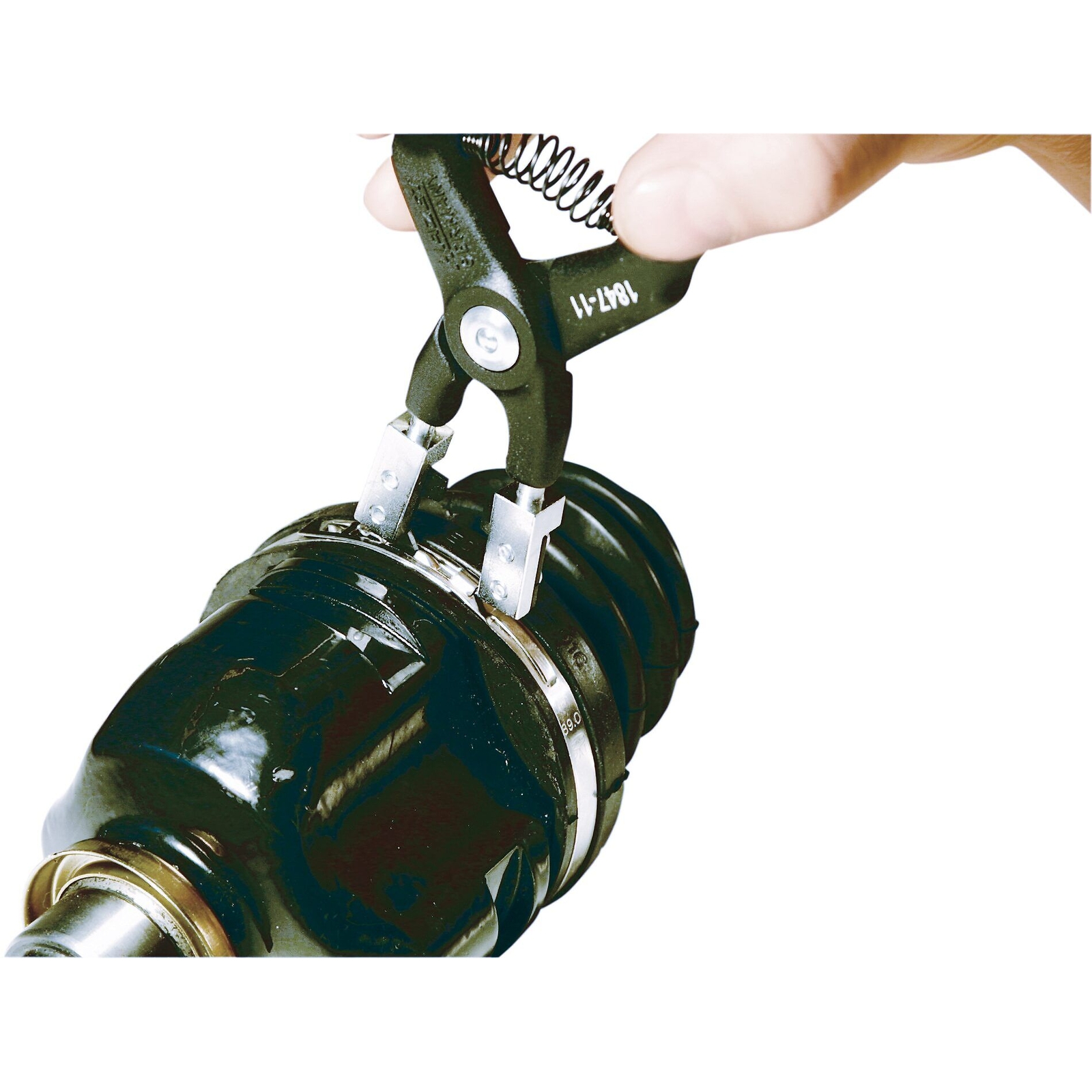Pince collier de serrage 191 mm pour colliers progressifs sans oreille VW Audi Mercedes-Benz Toyota HAZET - 1847-11