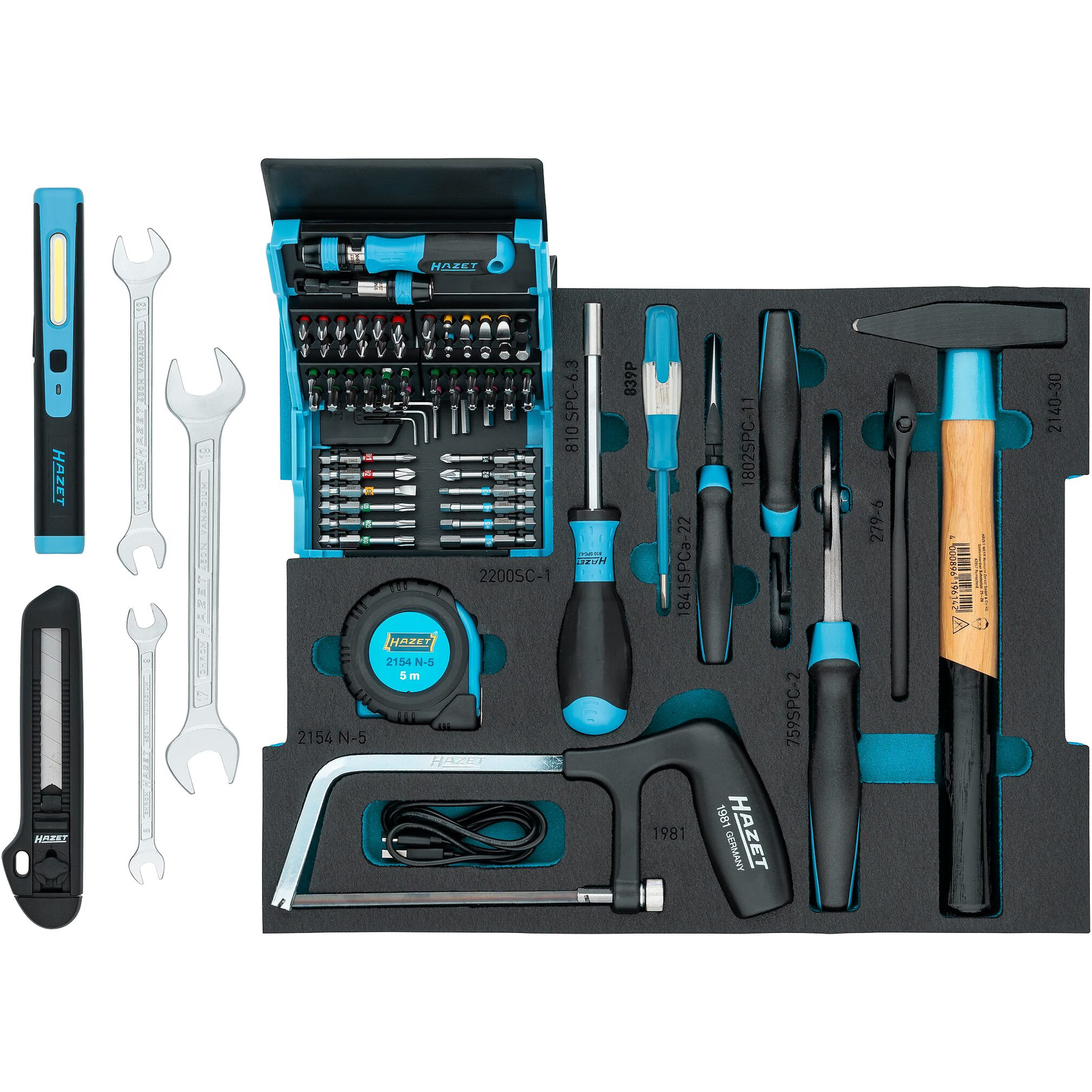 Coffret L-Boxx 83 pièces 1,5–19 PH1–PH3 PZ1–PZ3 T6–T40 avec assortiment HAZET - 190L-136/83