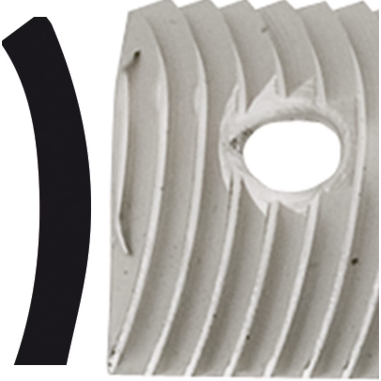 Lime flexible demi-ronde 350 mm denture grosse pour porte-lime 1934N-2 HAZET - 1934-7