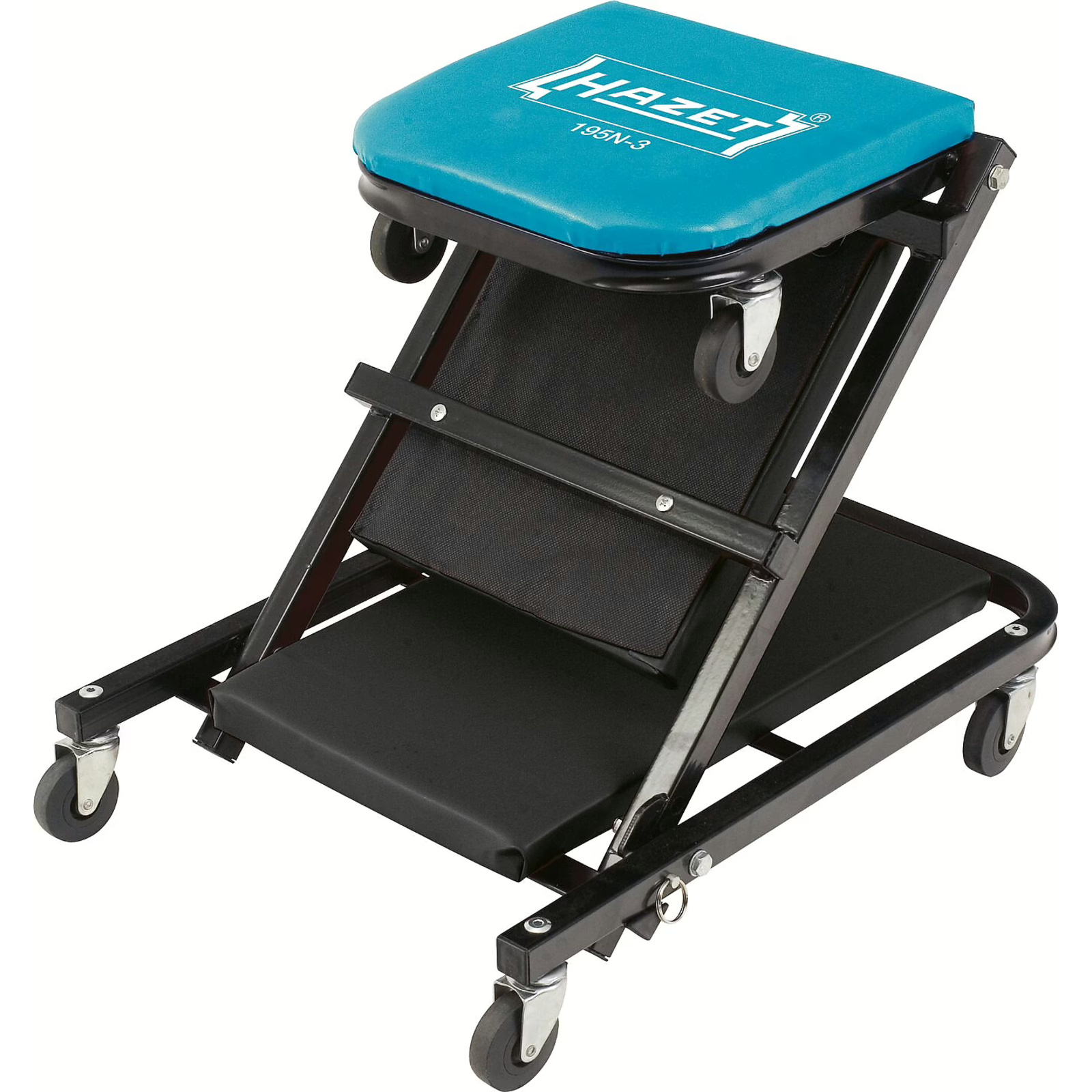 Chariot de visite transformable 150 kg avec siège capitonné bleu HAZET - 195N-3
