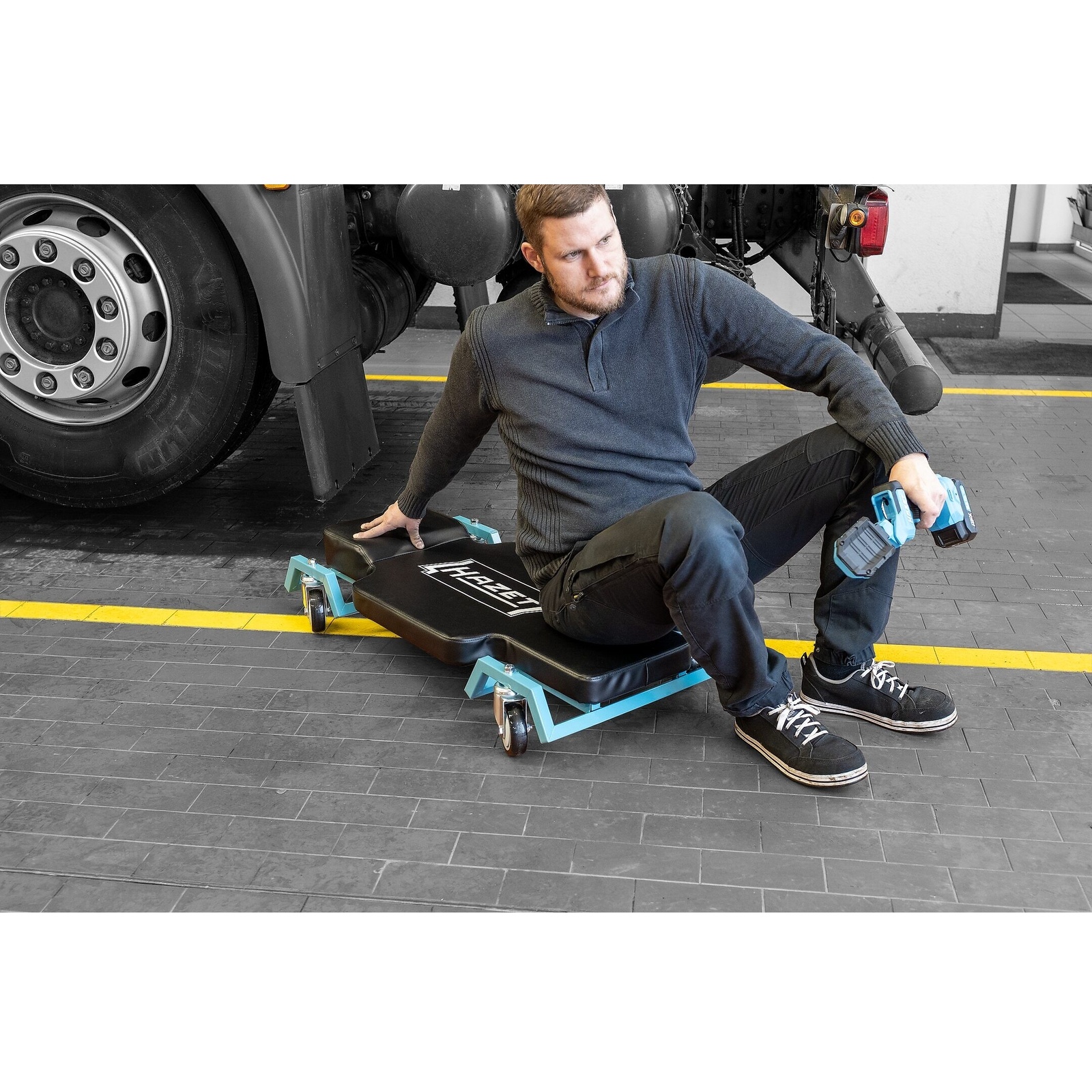 Chariot de visite transformable XXL 1020 x 495 x 140 mm avec accoudoir HAZET - 195XXL-2