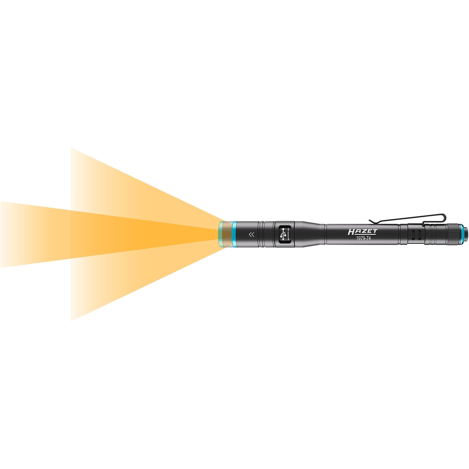 Lampe stylo LED focalisable 500 lm 158 mm avec batterie rechargeable HAZET - 1979-74