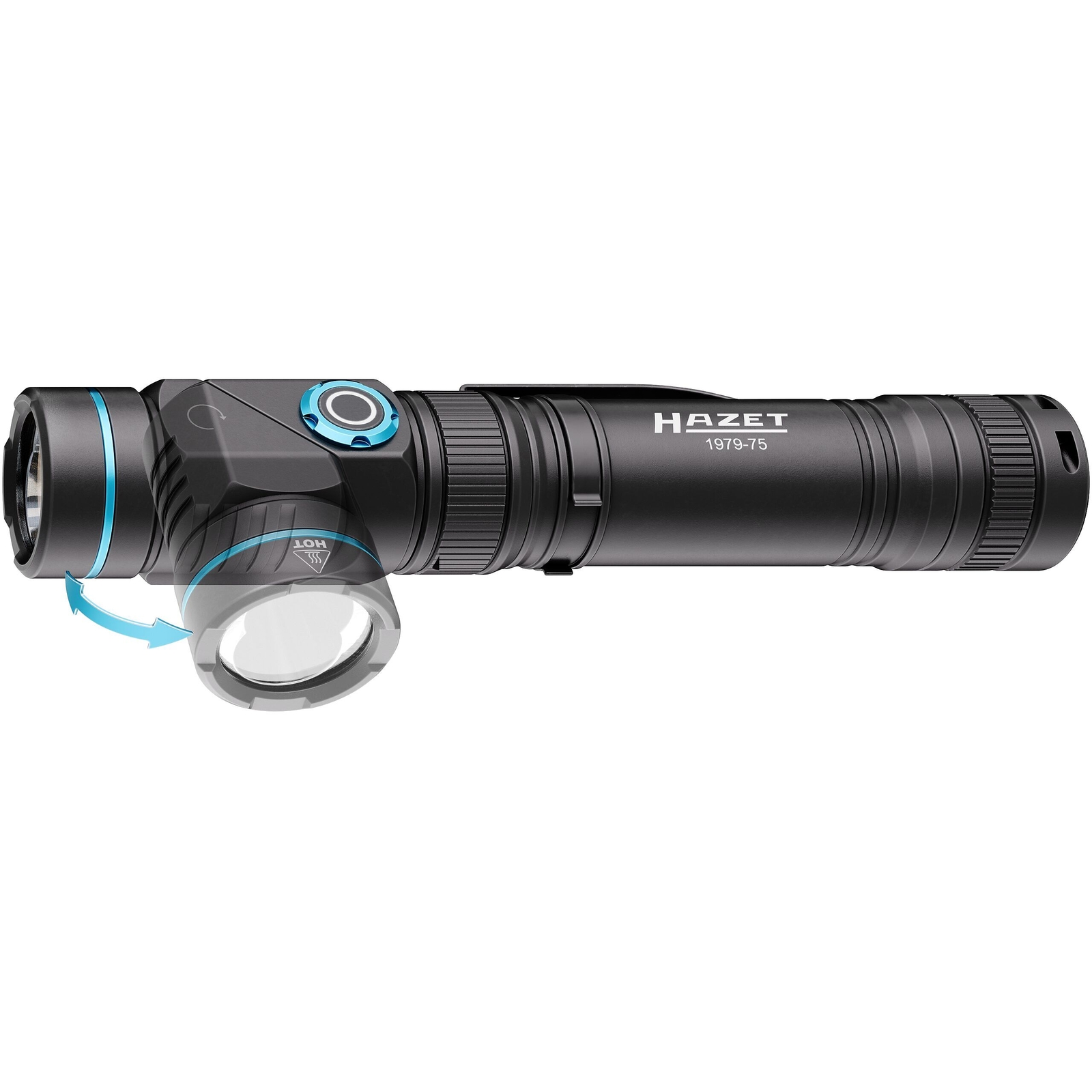 Lampe torche LED UV 800 lumens 146 mm avec batterie rechargeable HAZET - 1979-75