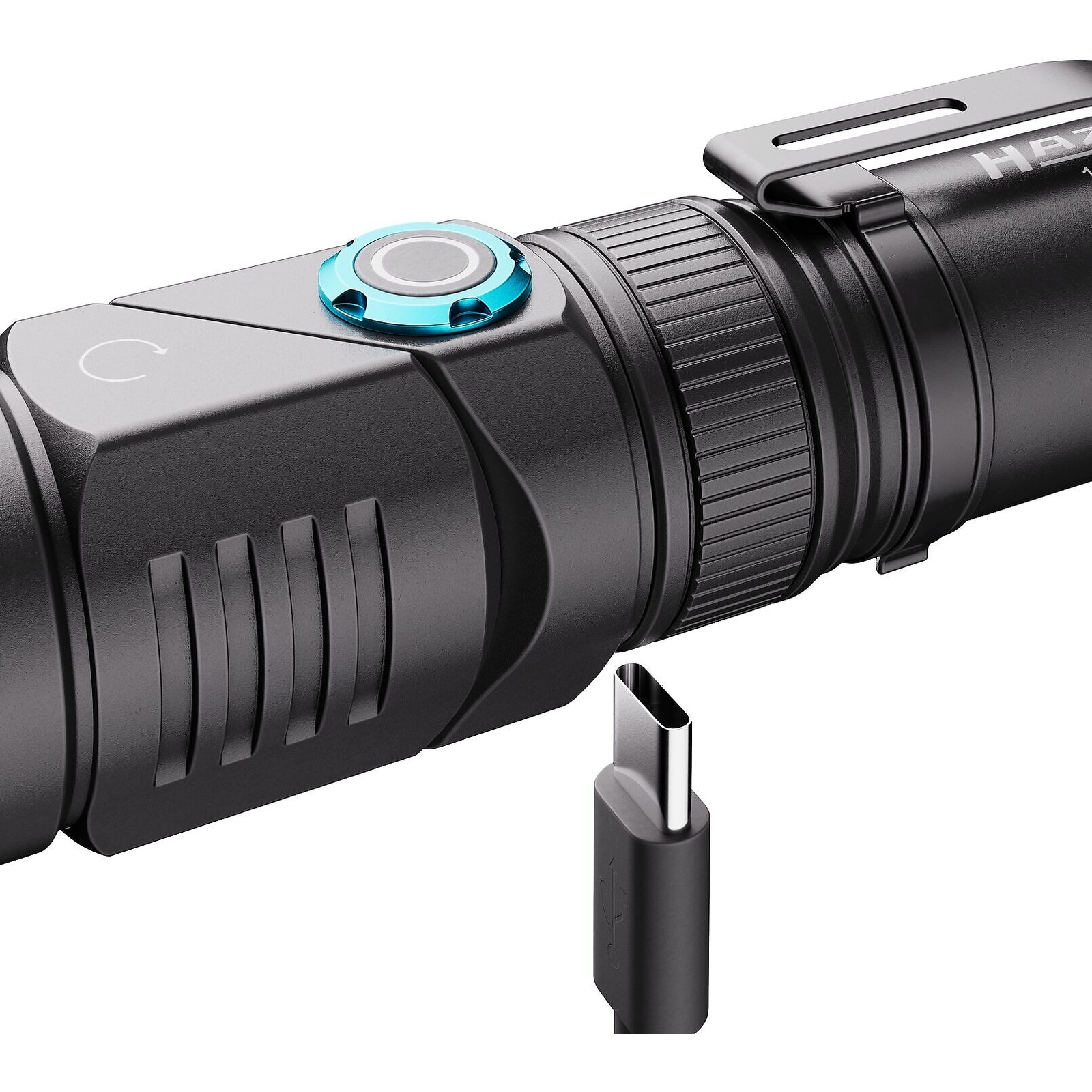 Lampe torche LED UV 800 lumens 146 mm avec batterie rechargeable HAZET - 1979-75