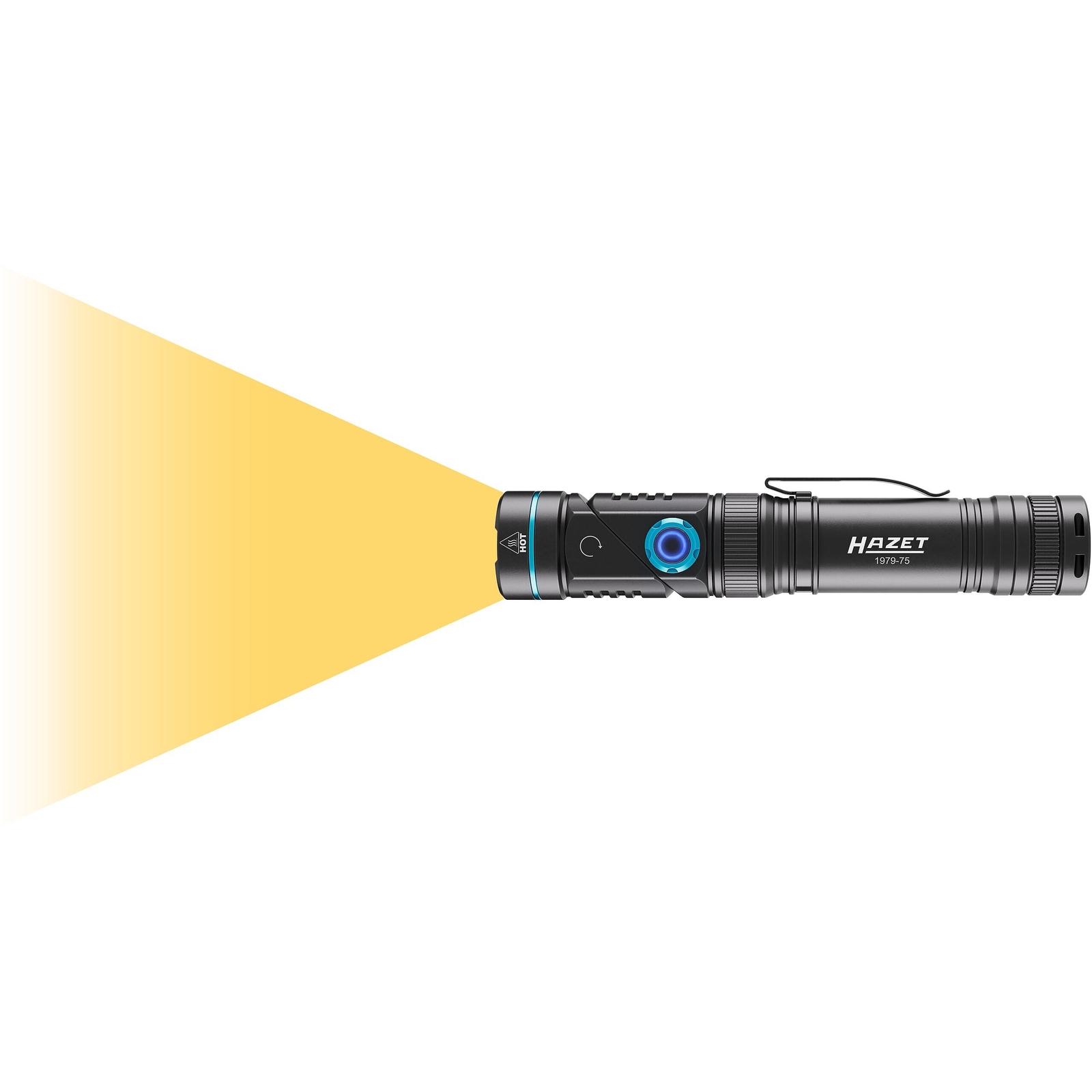 Lampe torche LED UV 800 lumens 146 mm avec batterie rechargeable HAZET - 1979-75