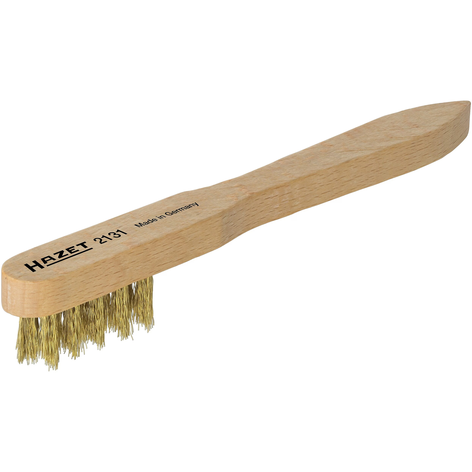 Brosse à bougies 150 mm fil laiton 3 rangées manche bois HAZET - 2131
