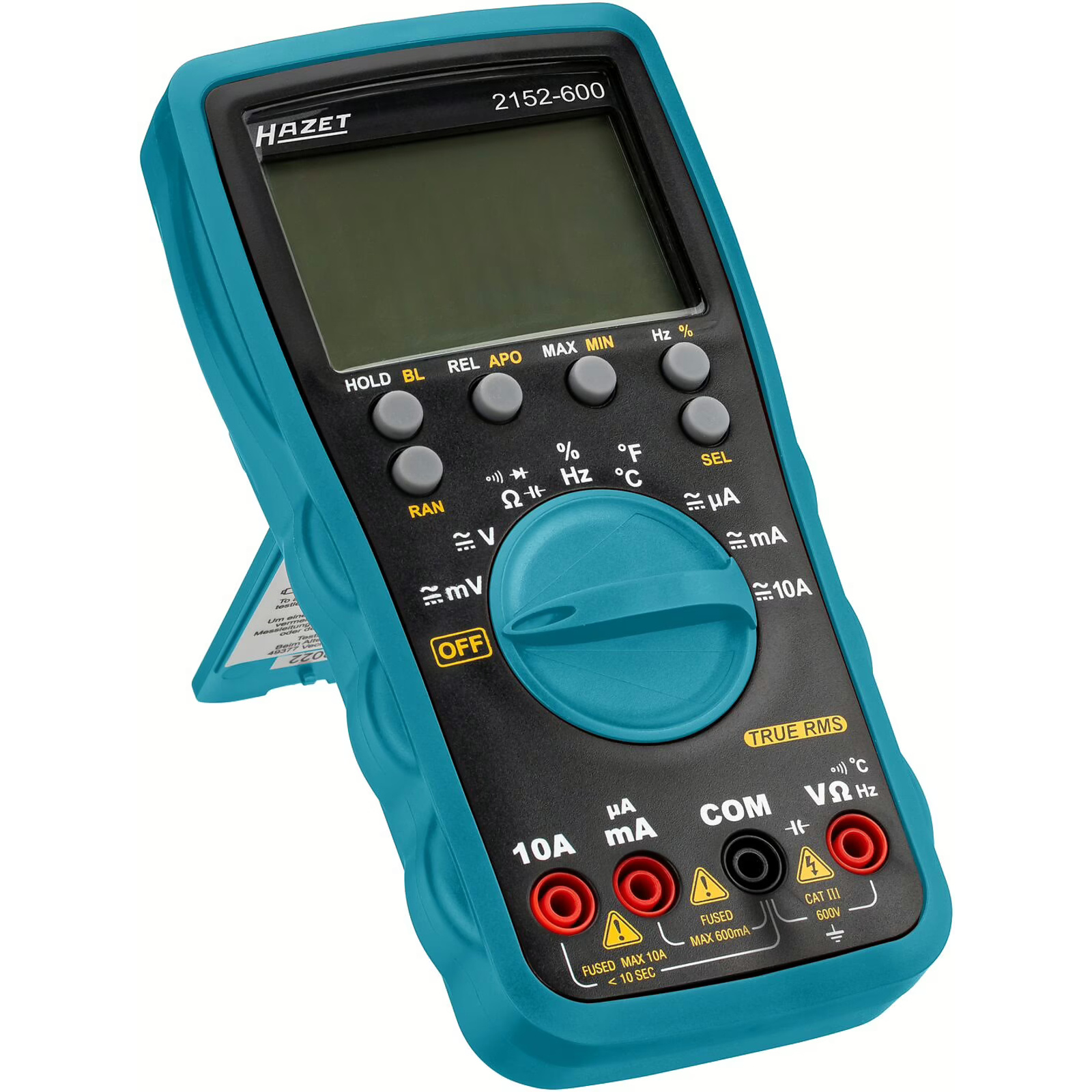 Multimètre mesure tension résistance fréquence capacité température avec sonde HAZET - 2152-600