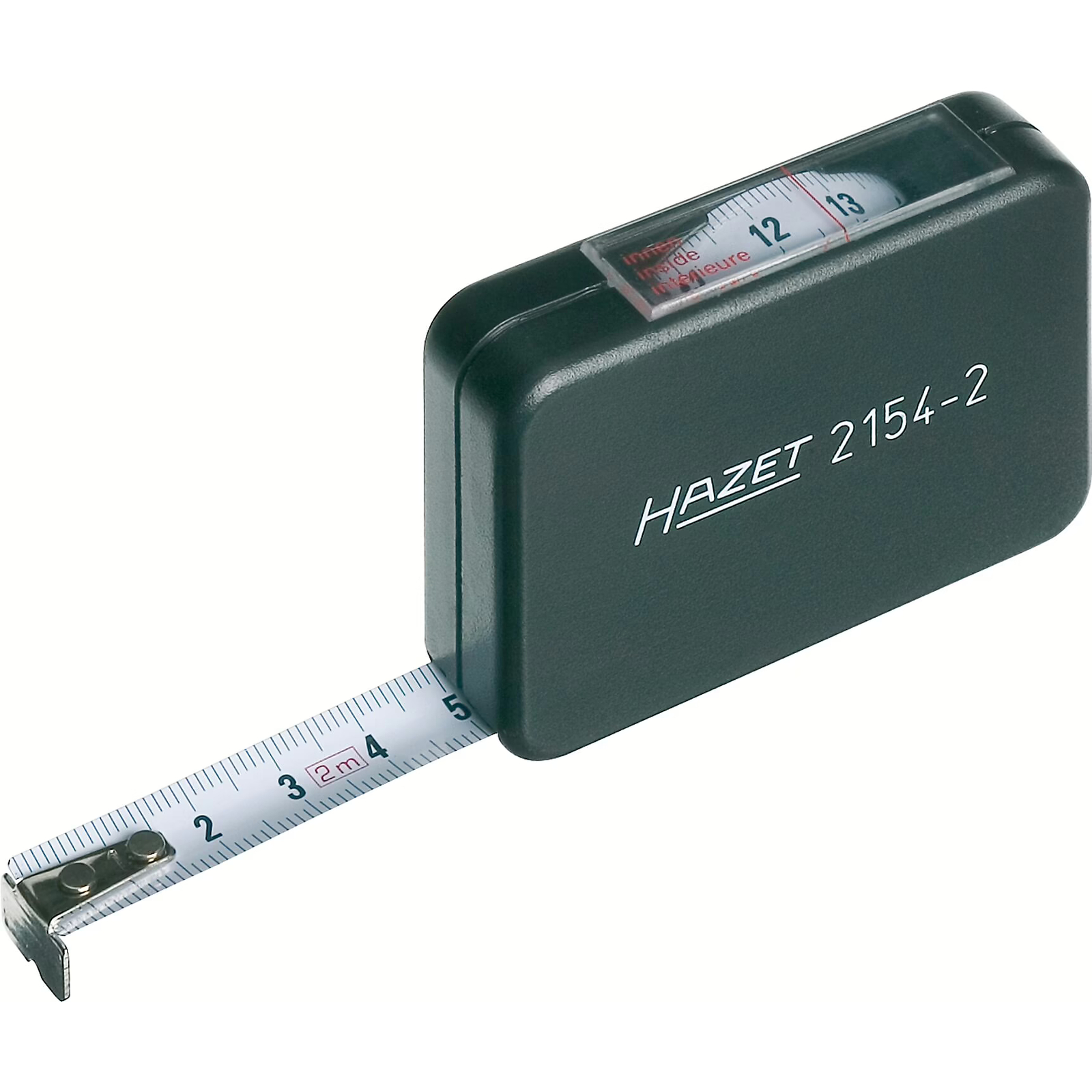 Mètre-ruban 2 m pour mesurage intérieur et extérieur boîtier plastique HAZET - 2154-2