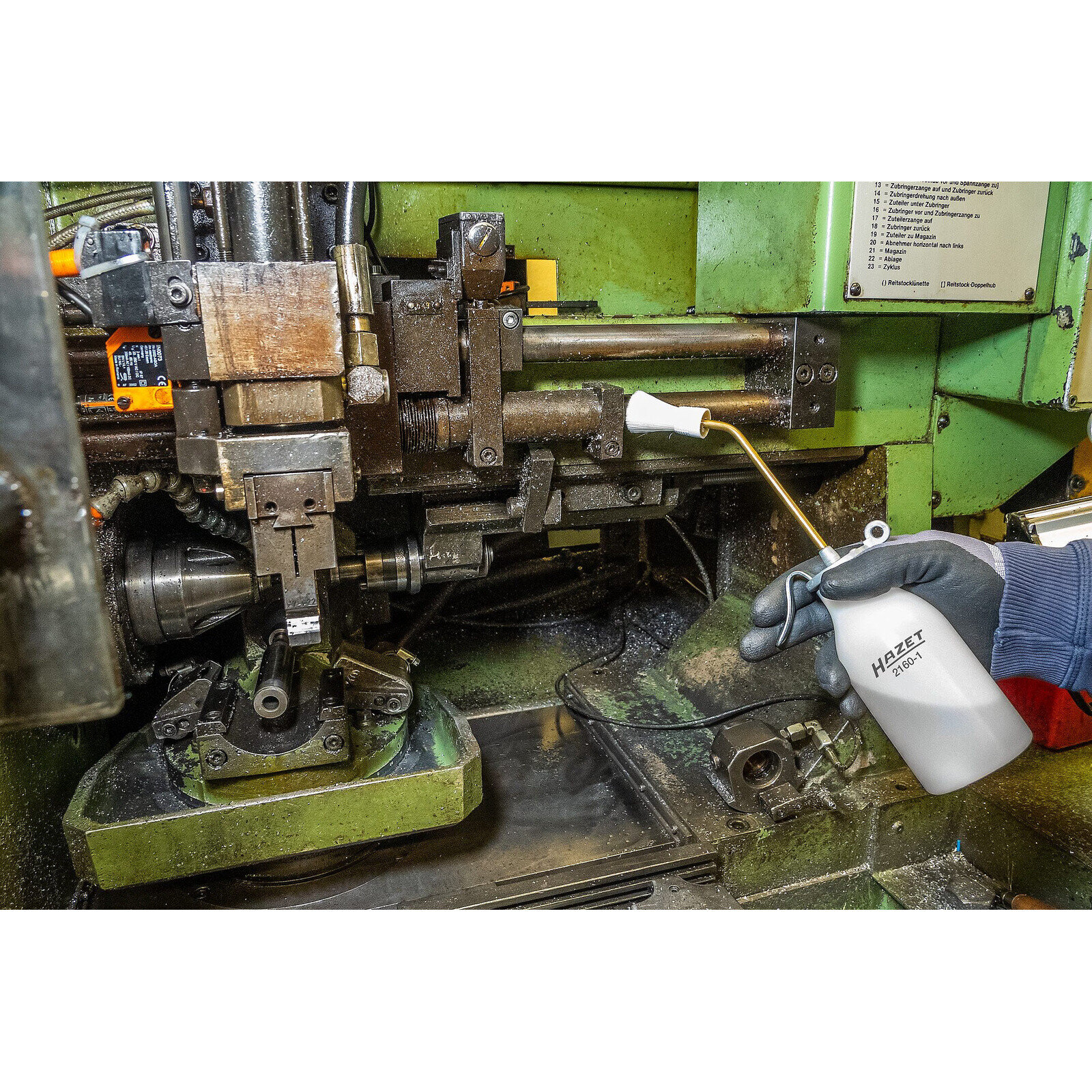 Huileur industriel à pinceau 0,3 l avec lance laiton HAZET - 2160-1