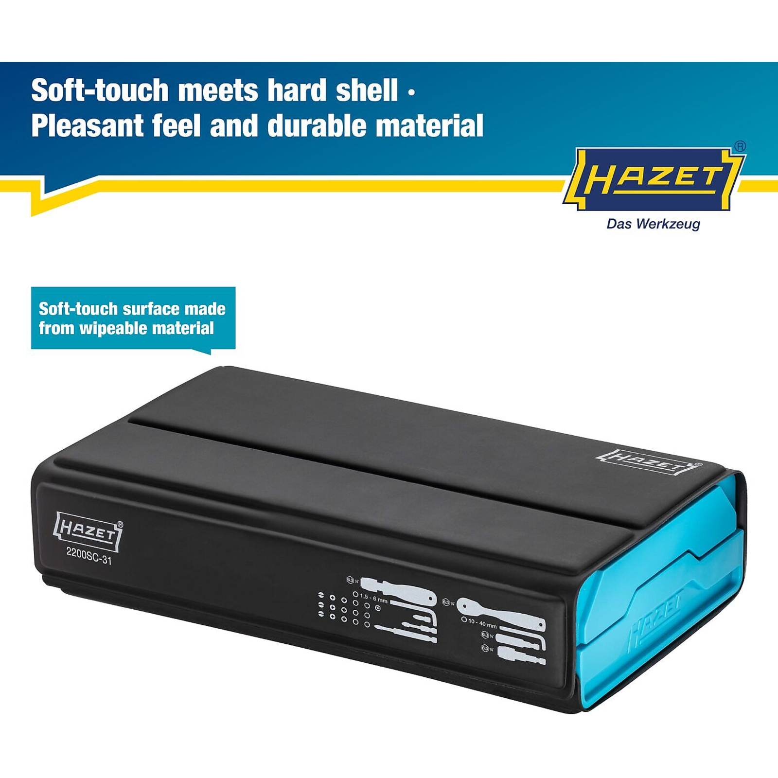 Jeu d'embouts-tournevis 73 pièces 25/50/89 mm profils variés SmartCase HAZET - 2200SC-31