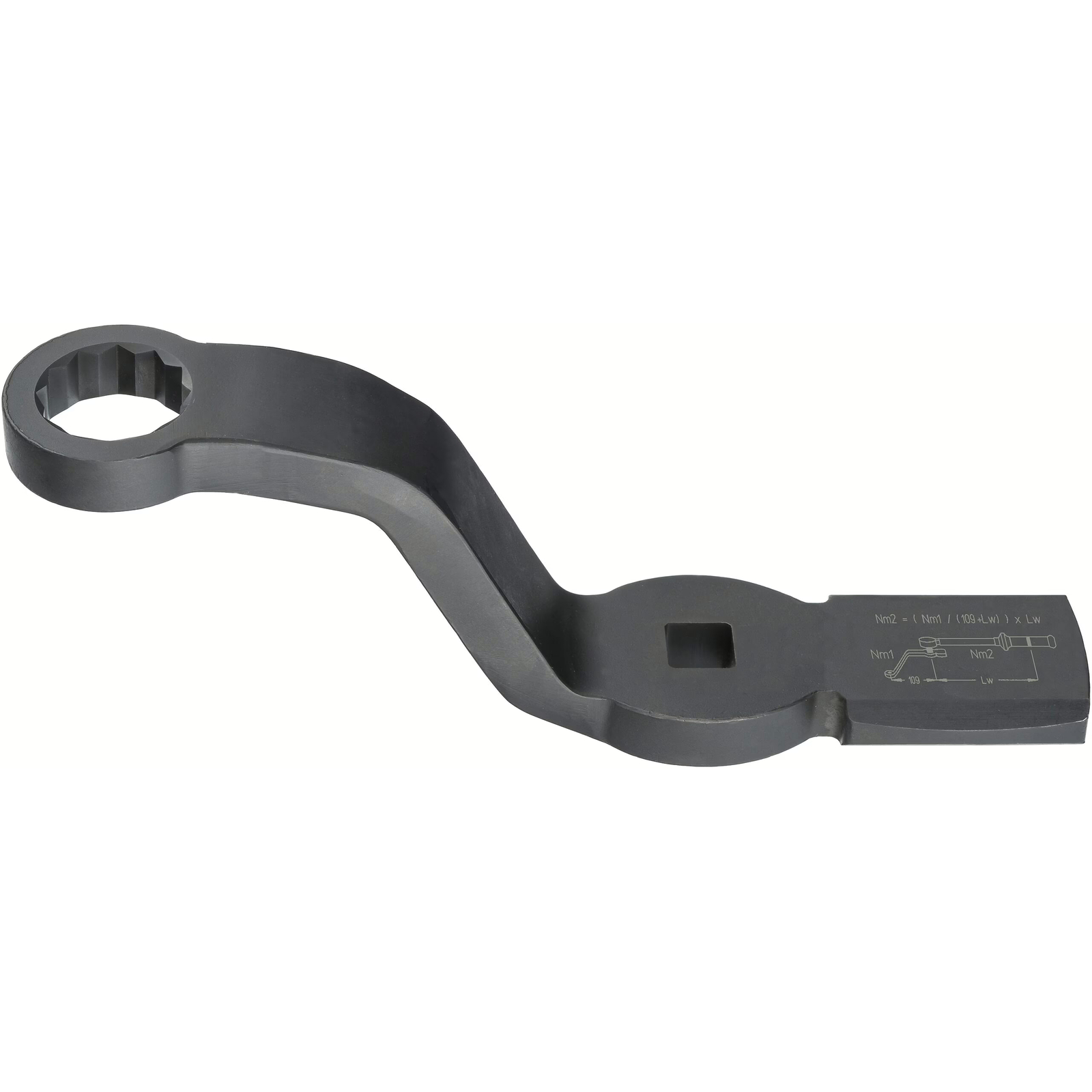 Clé polygonale à frapper 24 mm carré creux 1/2 pouce 2 surfaces de frappe HAZET - 2872FS-24