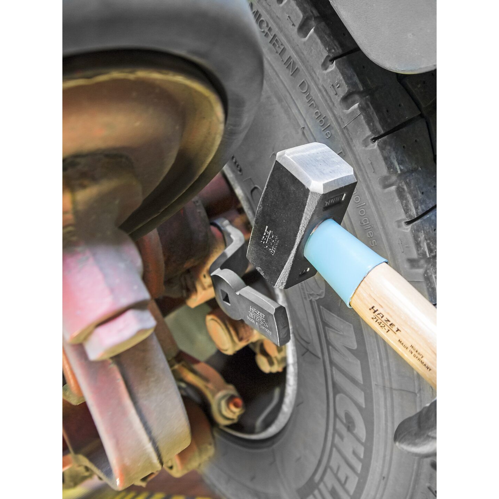 Clé polygonale à frapper 24 mm carré creux 1/2 pouce 2 surfaces de frappe HAZET - 2872FS-24