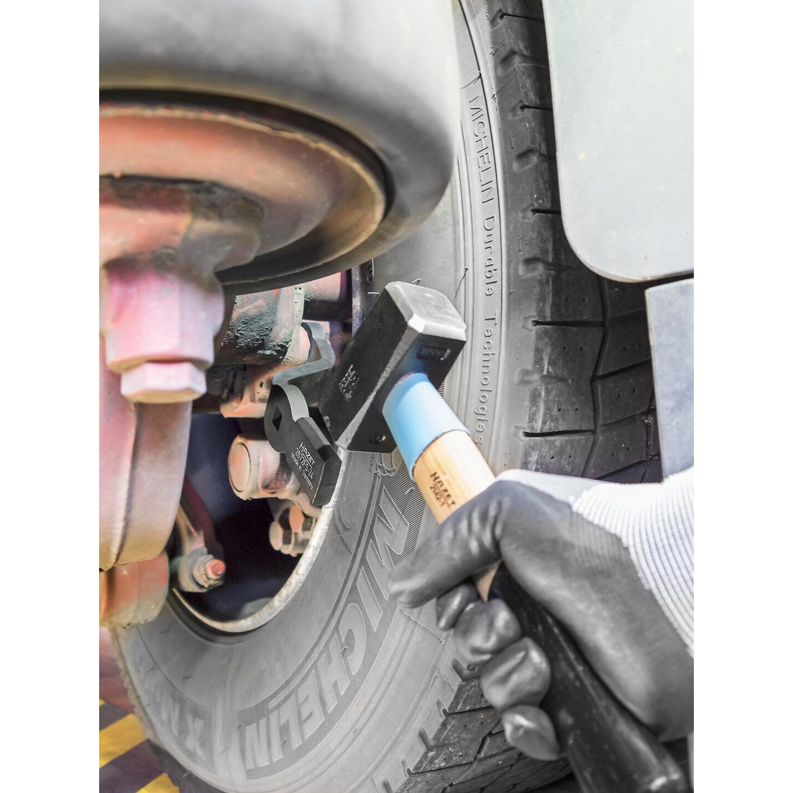 Clé polygonale à frapper 24 mm carré creux 1/2 pouce 2 surfaces de frappe HAZET - 2872FS-24