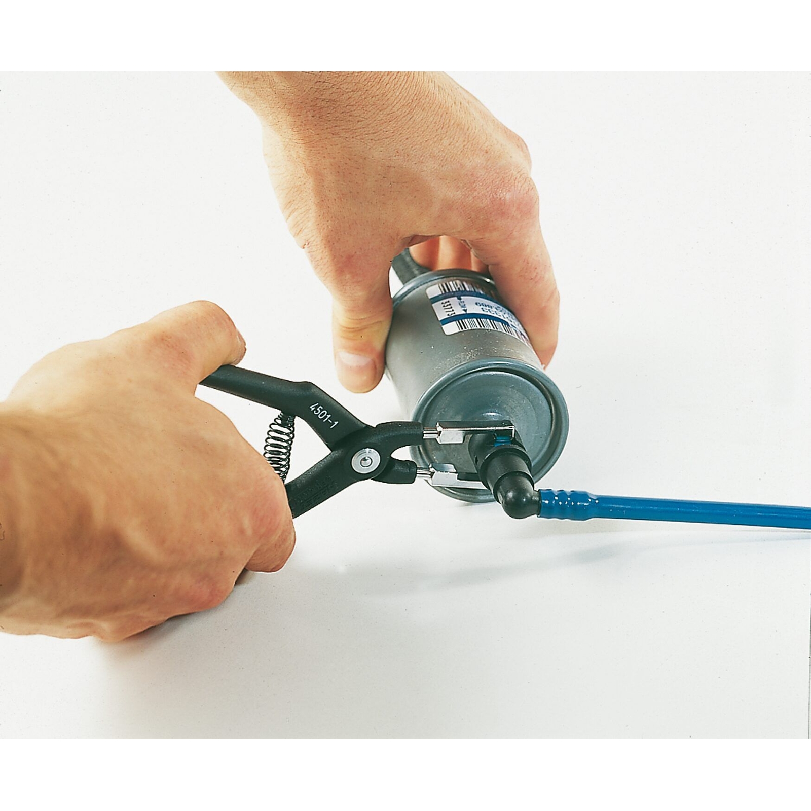 Pince manuelle pour conduites de carburant 155 mm avec manche plastique HAZET - 4501-1