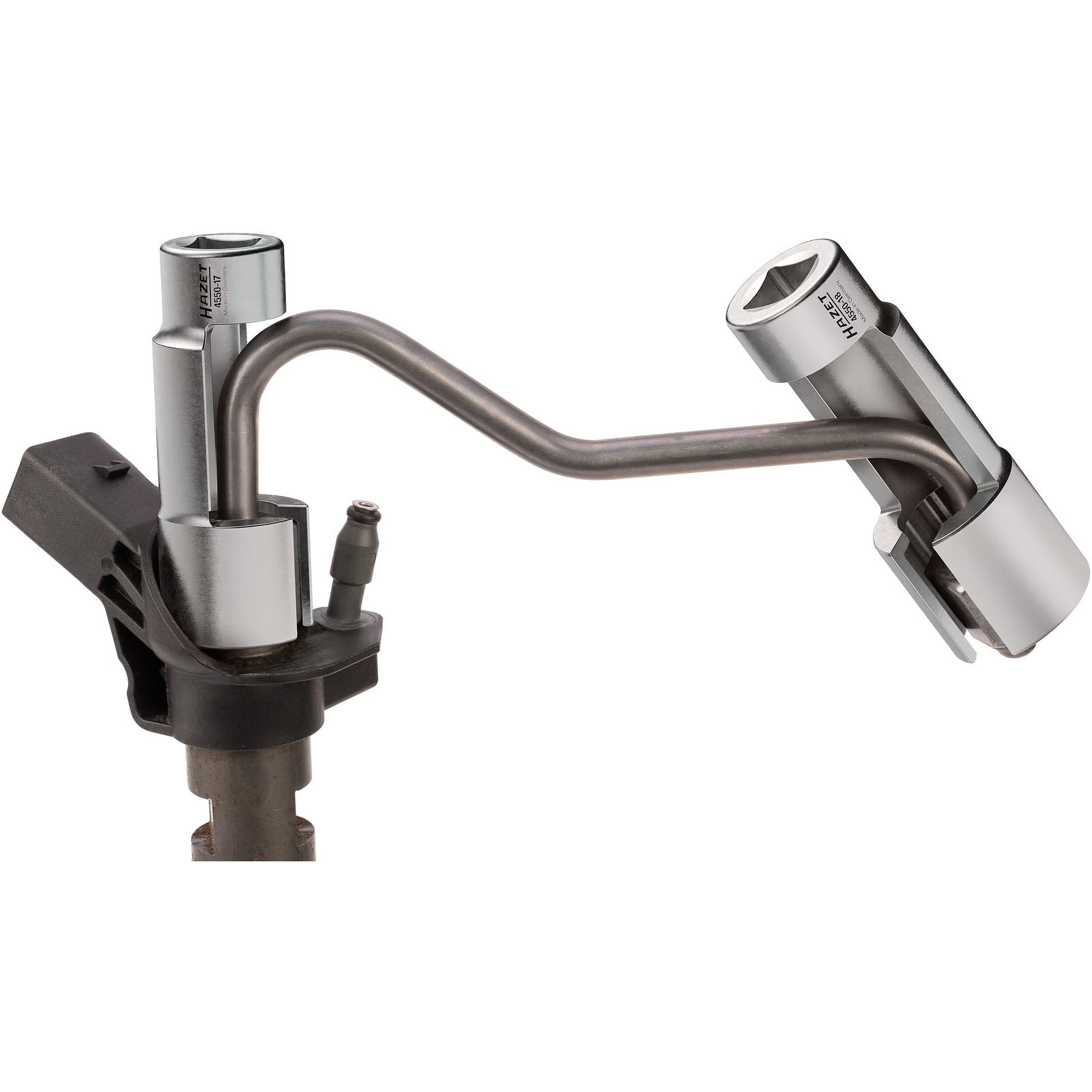 Jeu de clés conduite injection 2 pièces 17 et 18 mm carré creux 3/8