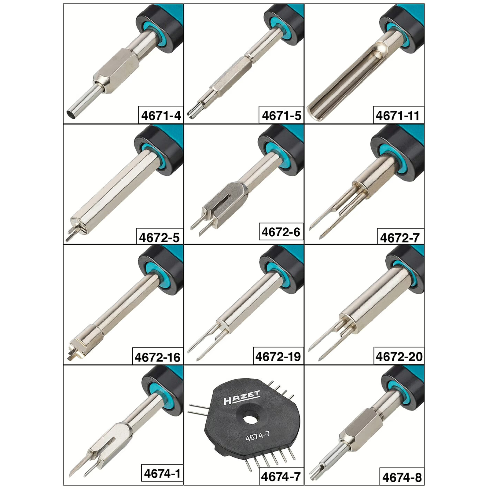 Assortiment déconnecteurs câbles 12 pièces avec coffret HAZET - 4670-5/12