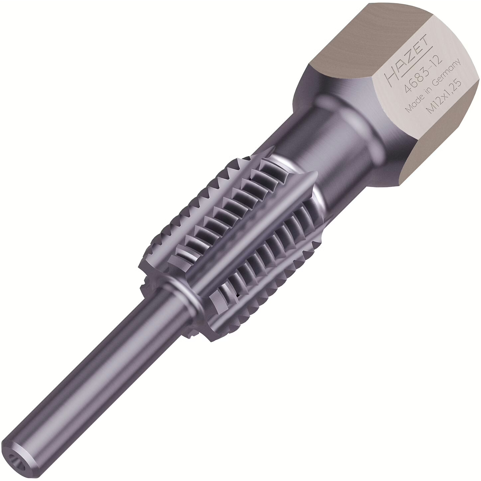 Outil réparation filetage capteurs température gaz échappement M12 x 1,25 6 pans 55 mm TiAlN HAZET - 4683-12