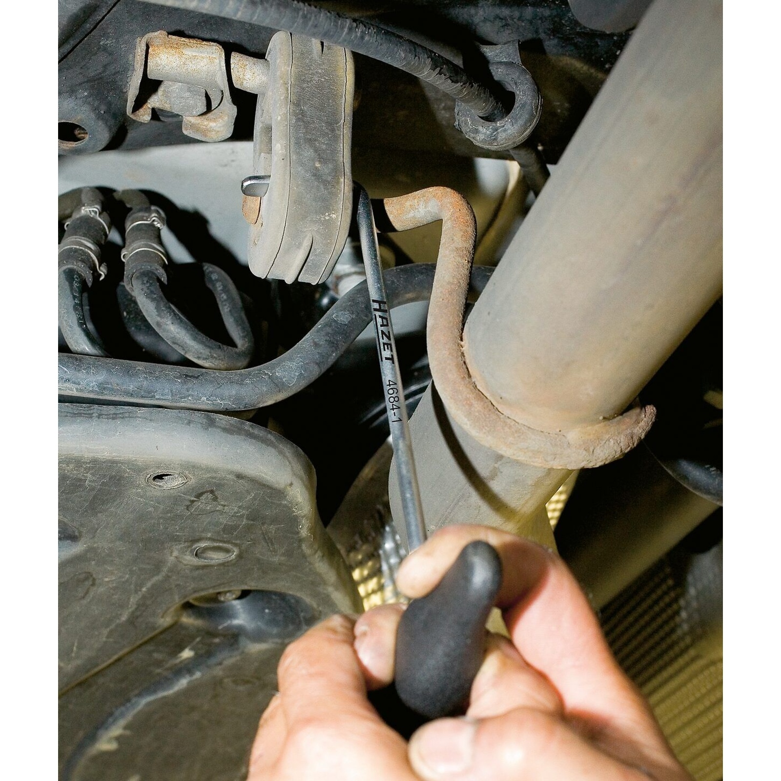 Clé pour montage et démontage caoutchoucs systèmes d’échappement 209 mm HAZET - 4684-1