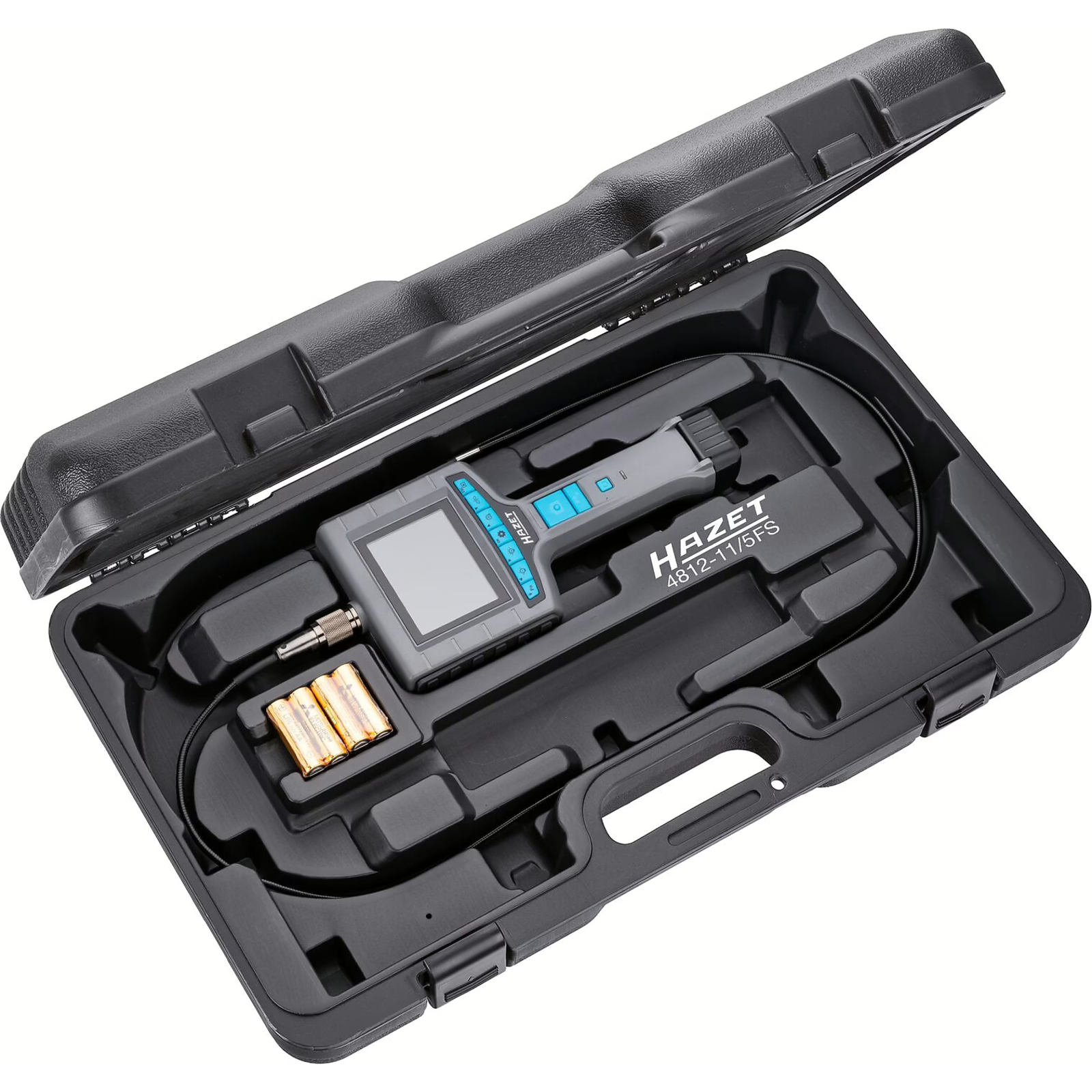 Jeu d'endoscope HD 5 pièces avec caméras frontale et latérale Ø 4,9 mm en coffret HAZET - 4812-11/5FS