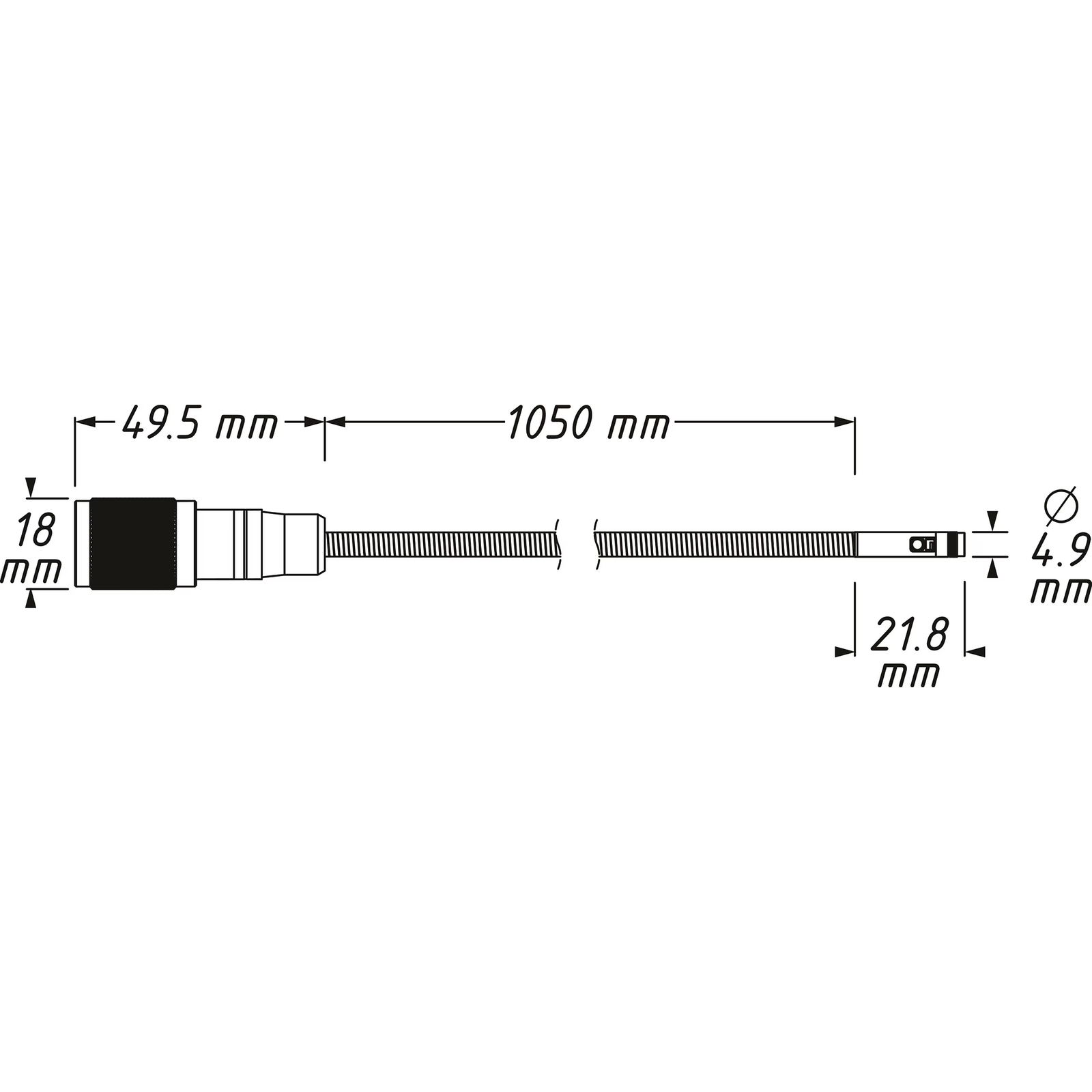 Sonde inspection HD 4,9 mm caméras frontale et latérale USB-C IP67 HAZET - 4812-11FS