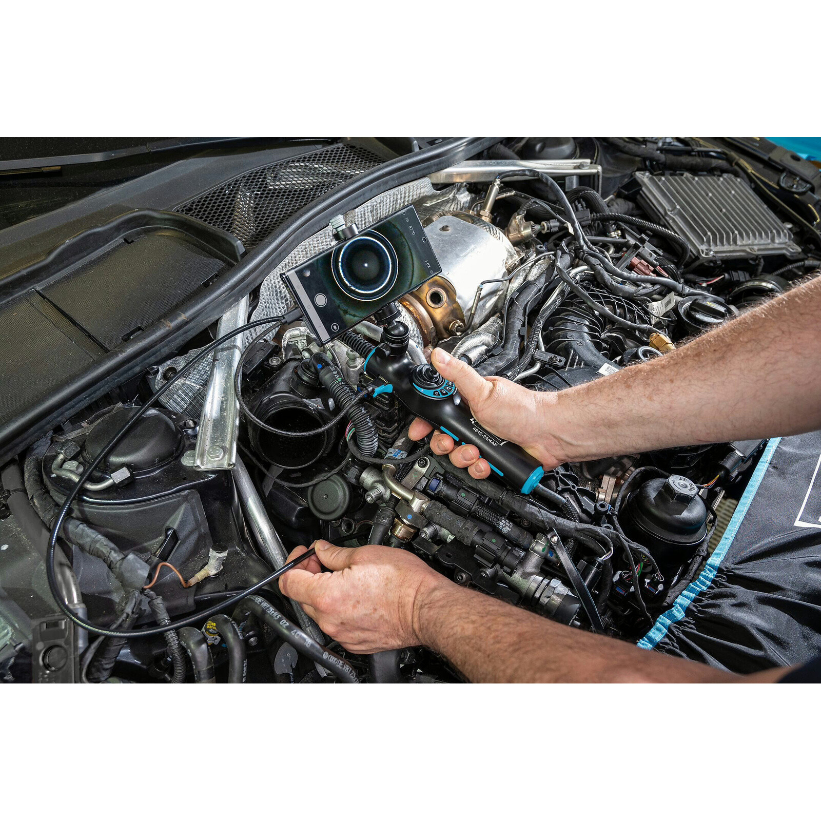 Jeu vidéo-endoscope HD sonde articulée 360° Ø 3,9 mm 5 pièces avec batterie Li-Ion HAZET - 4812-24/4AF