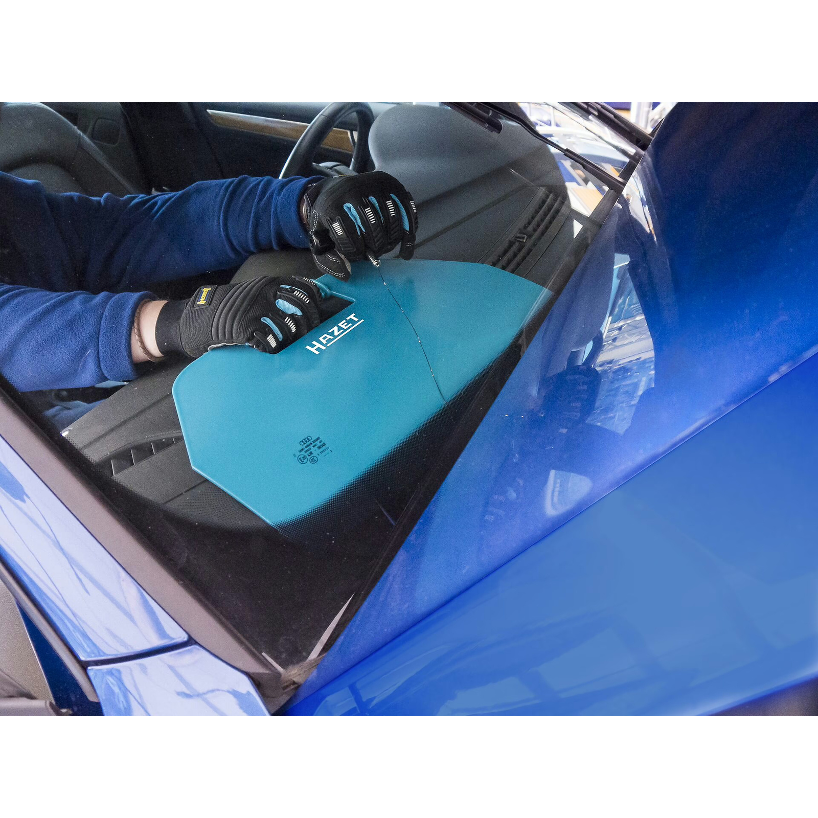 Jeu de protections tableau de bord 4 pièces plastique bleu clair HAZET - 4852/4