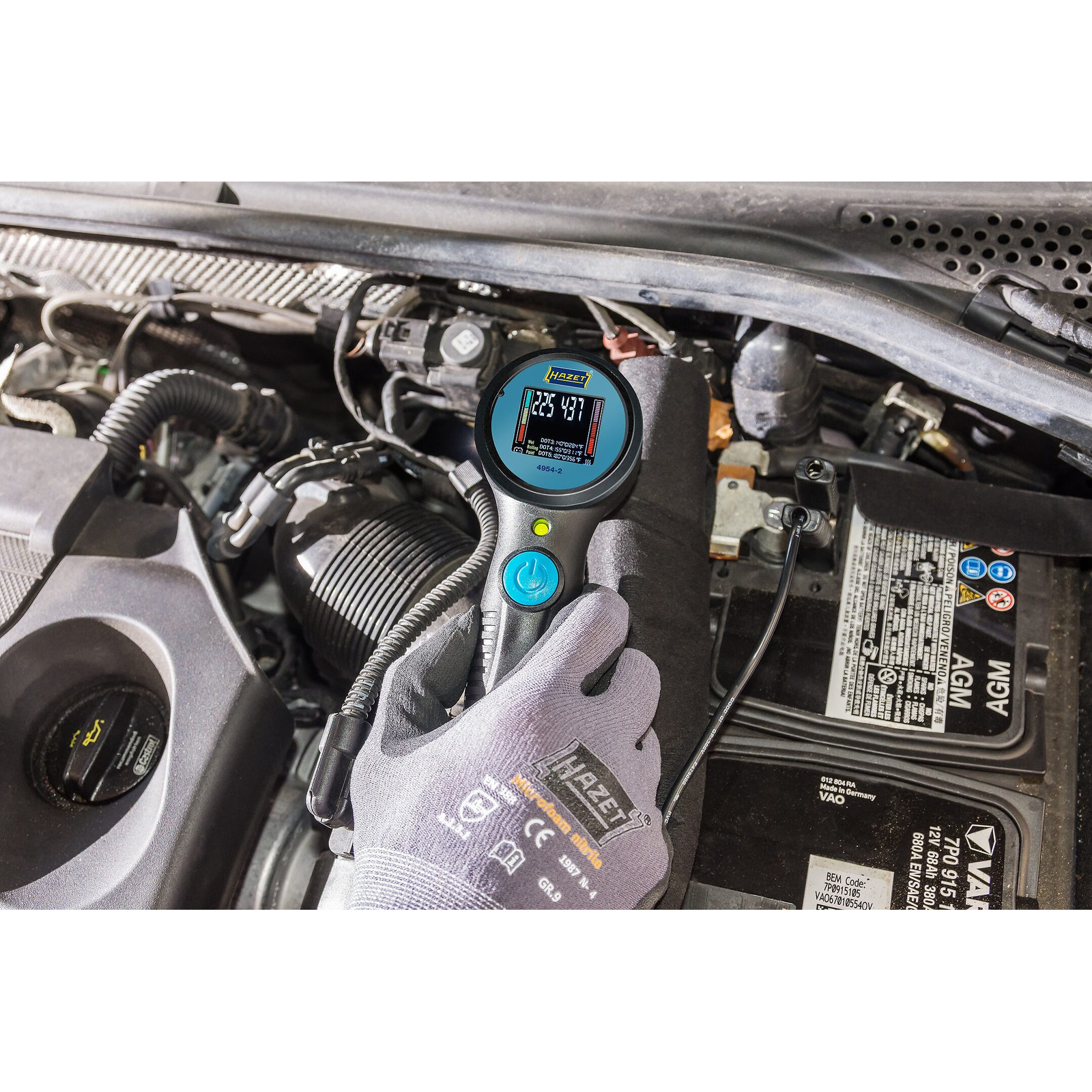 Testeur liquide de freins point d’ébullition 12V avec coffret HAZET - 4954-2