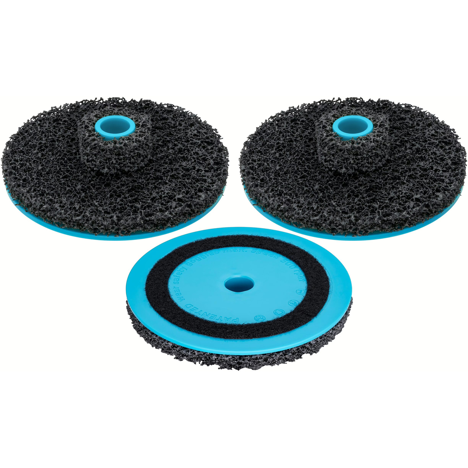Disques de ponçage 3 pièces Ø160 mm auto-agrippants pour moyeux et disques de frein HAZET - 4960F-0160/3