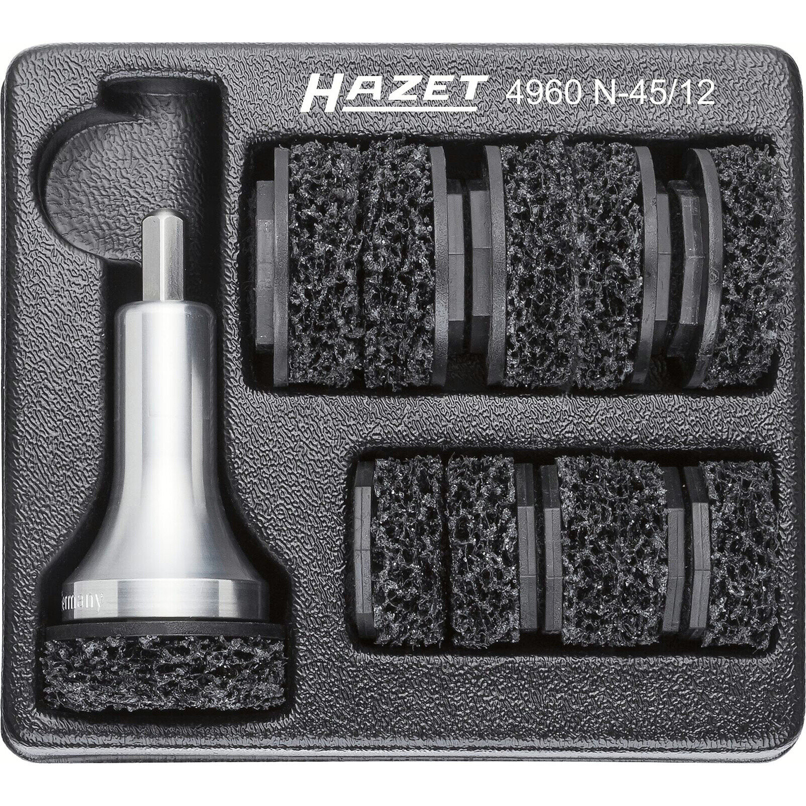 Jeu de ponceuses moyeux roues 12 pièces 40/50 mm pour véhicules tourisme HAZET - 4960N-45/12