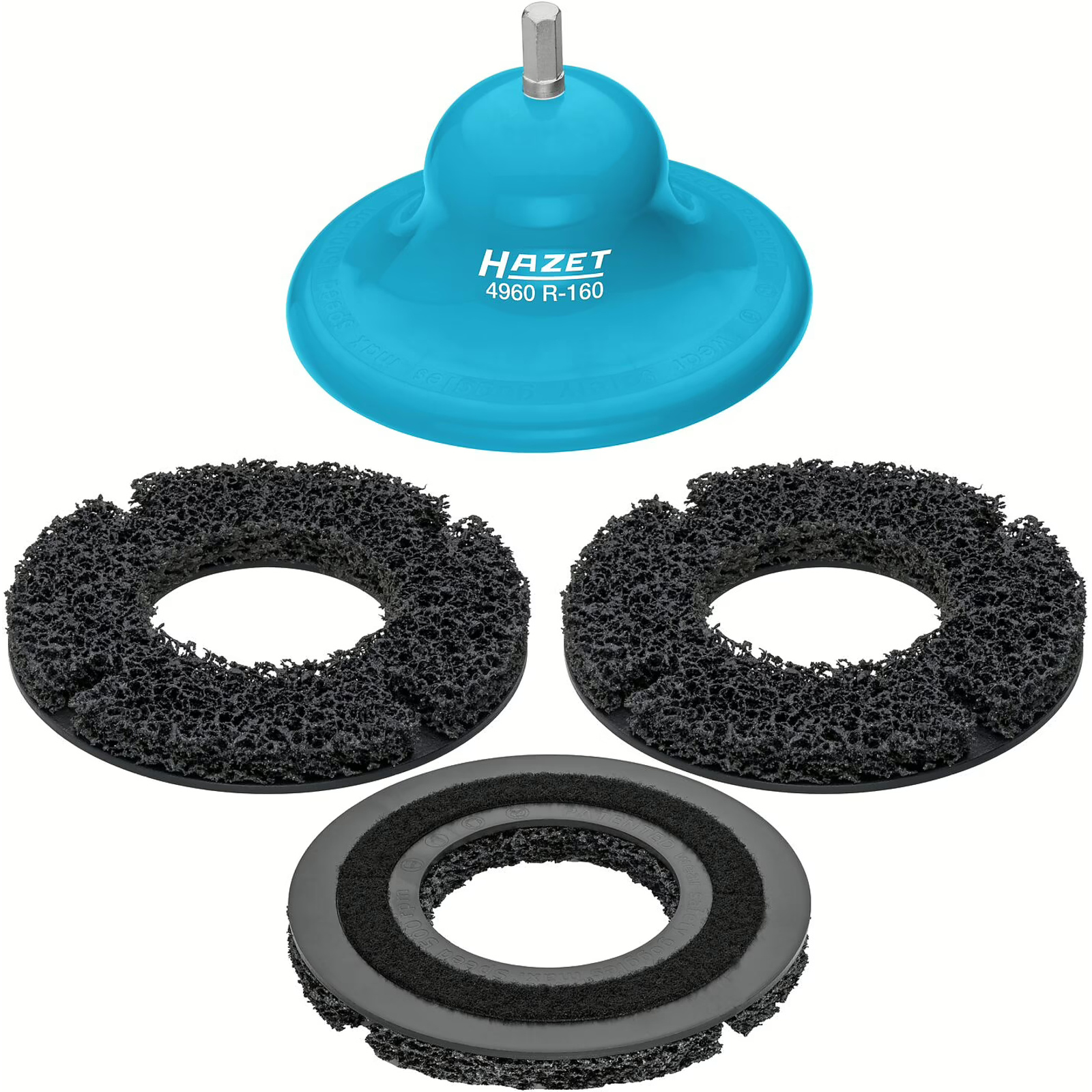 Ponceuse moyeux de roue 4 pièces Ø160 mm 6 pans 11 mm HAZET - 4960R-160/4