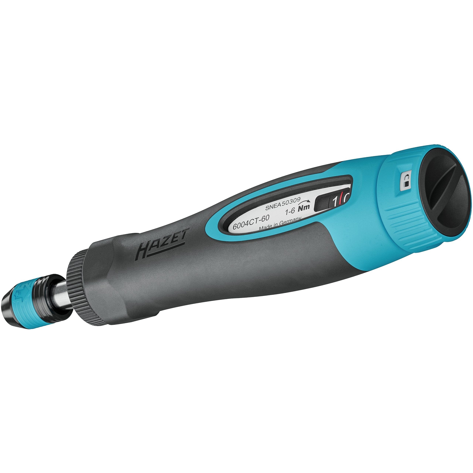 Tournevis dynamométrique 1–6 Nm manche bimatière ergonomique HAZET - 6004CT-60