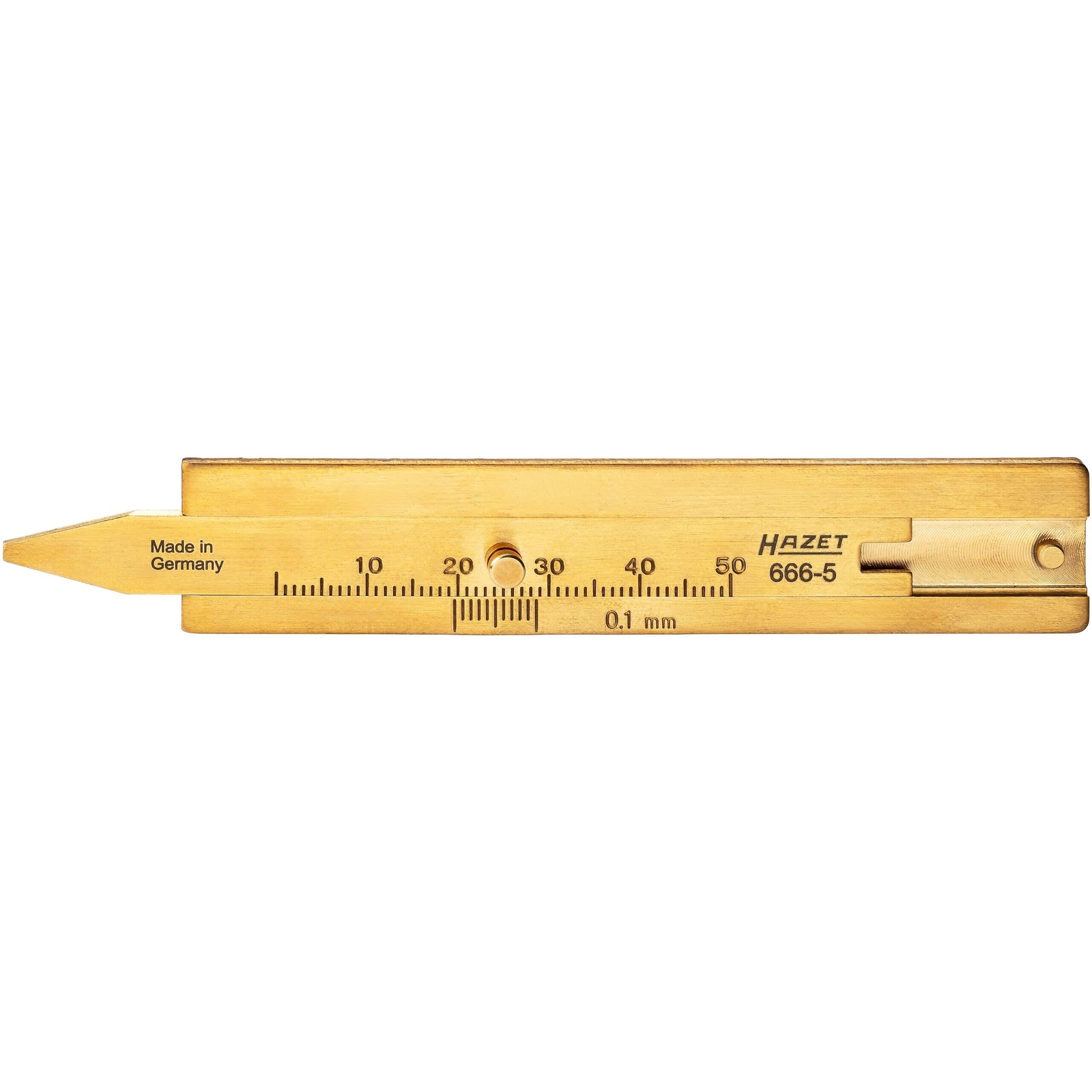 Jauge de profondeur profil pneus 30 mm laiton avec étui HAZET - 666-5
