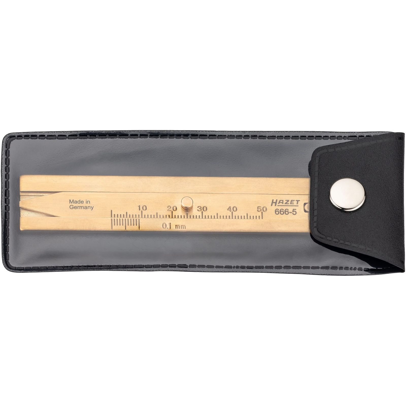 Jauge de profondeur profil pneus 30 mm laiton avec étui HAZET - 666-5