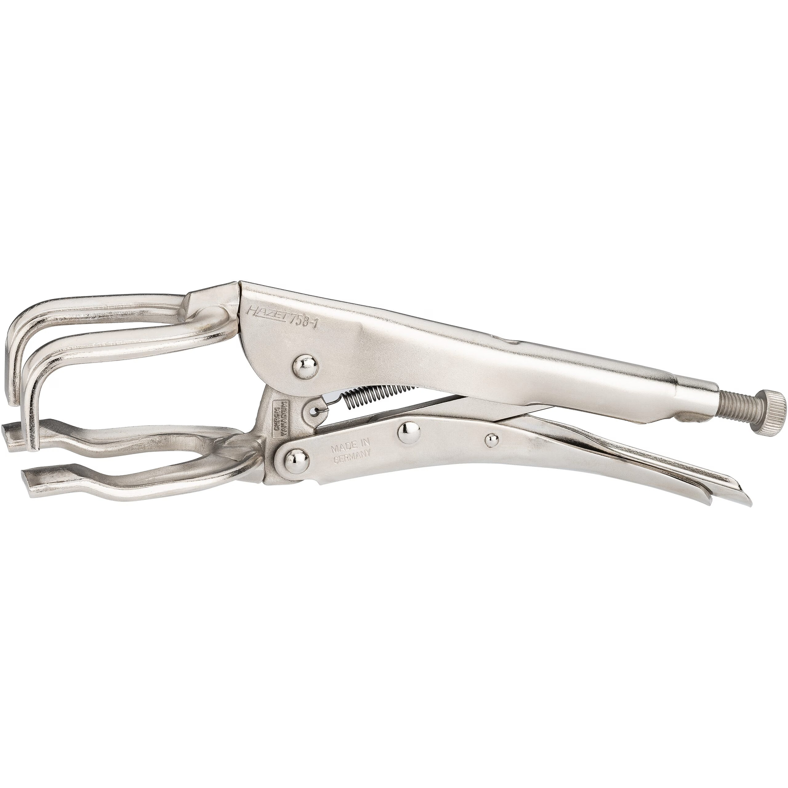 Pince-étau 70 mm nickelée avec bouton de desserrage rapide HAZET - 758-1