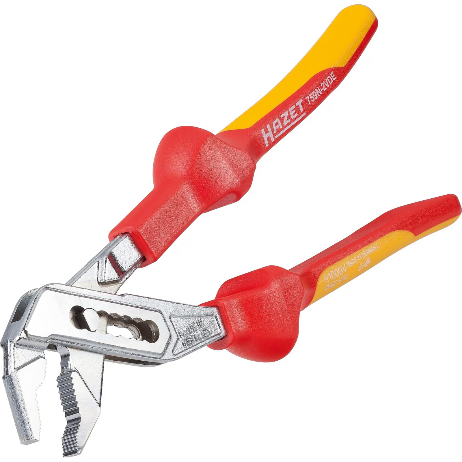 Pince multiprise 30 mm avec isolation VDE 1000 V manches bimatières HAZET - 759N-2VDE