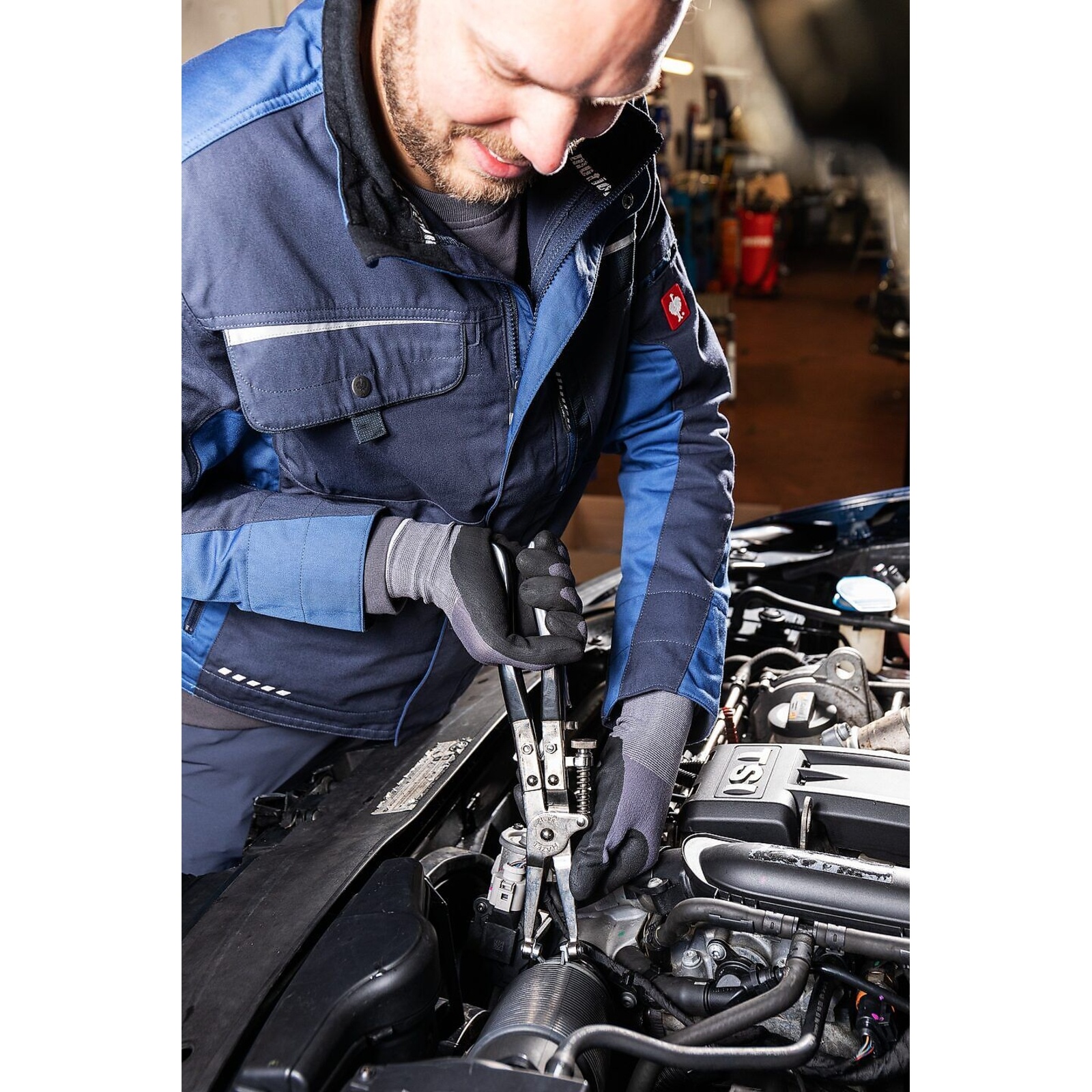 Pince pour colliers à ressort auto-serrants 80 mm manches enduits au trempé HAZET - 798-12