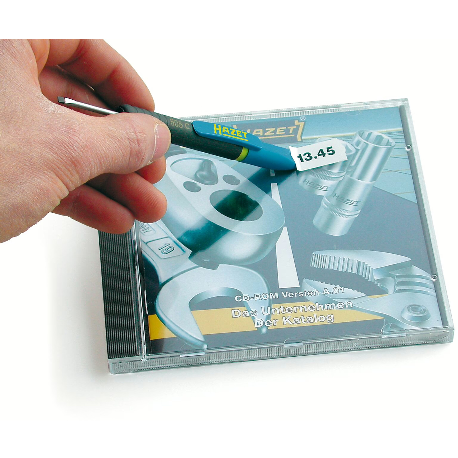 Tournevis à fente 0,4 x 2,5 mm avec agrafe orientable manche plastique HAZET - 805C-25
