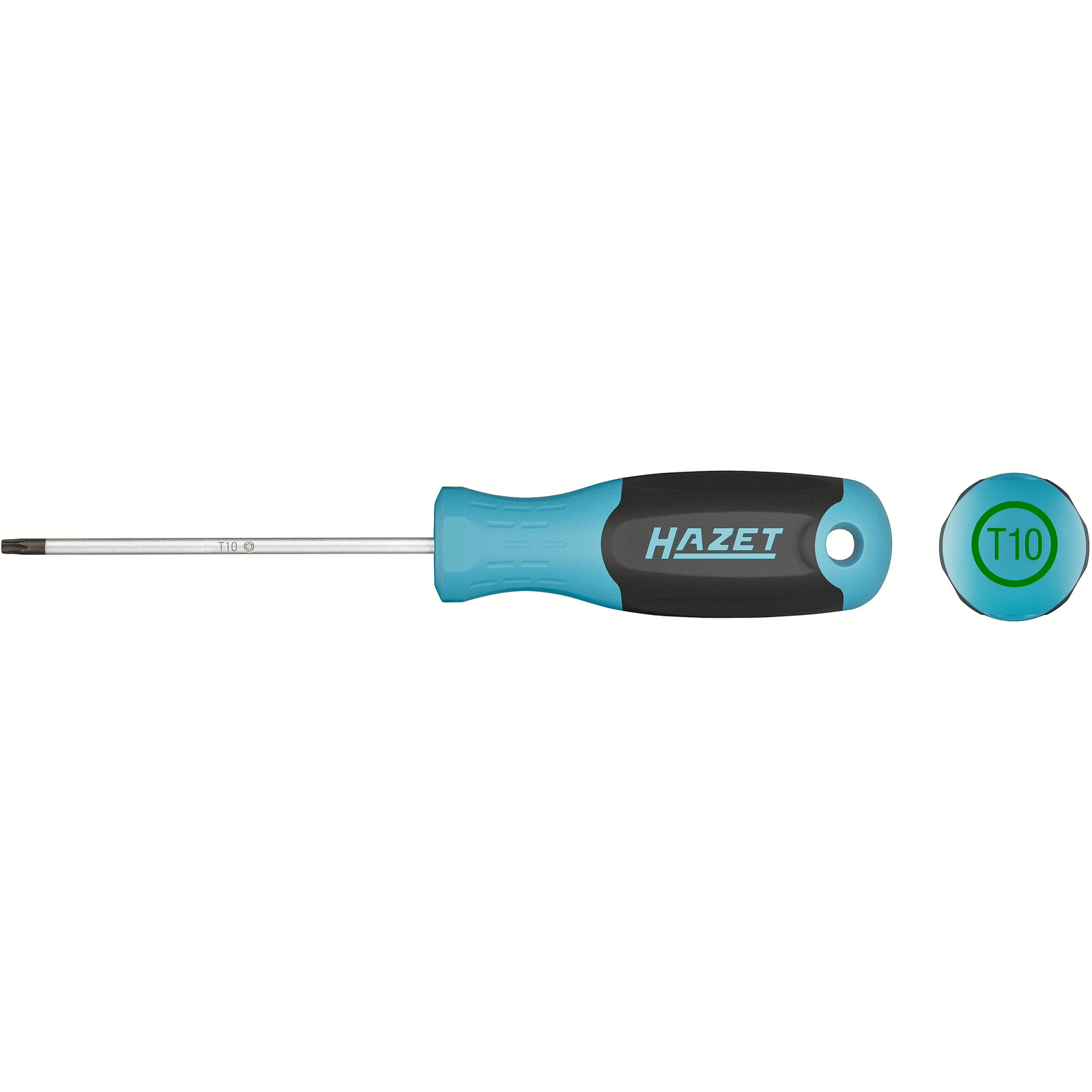Tournevis profil TORX intérieur taille T10 manche 3 composants antidérapant avec trou HAZET - 811-T10