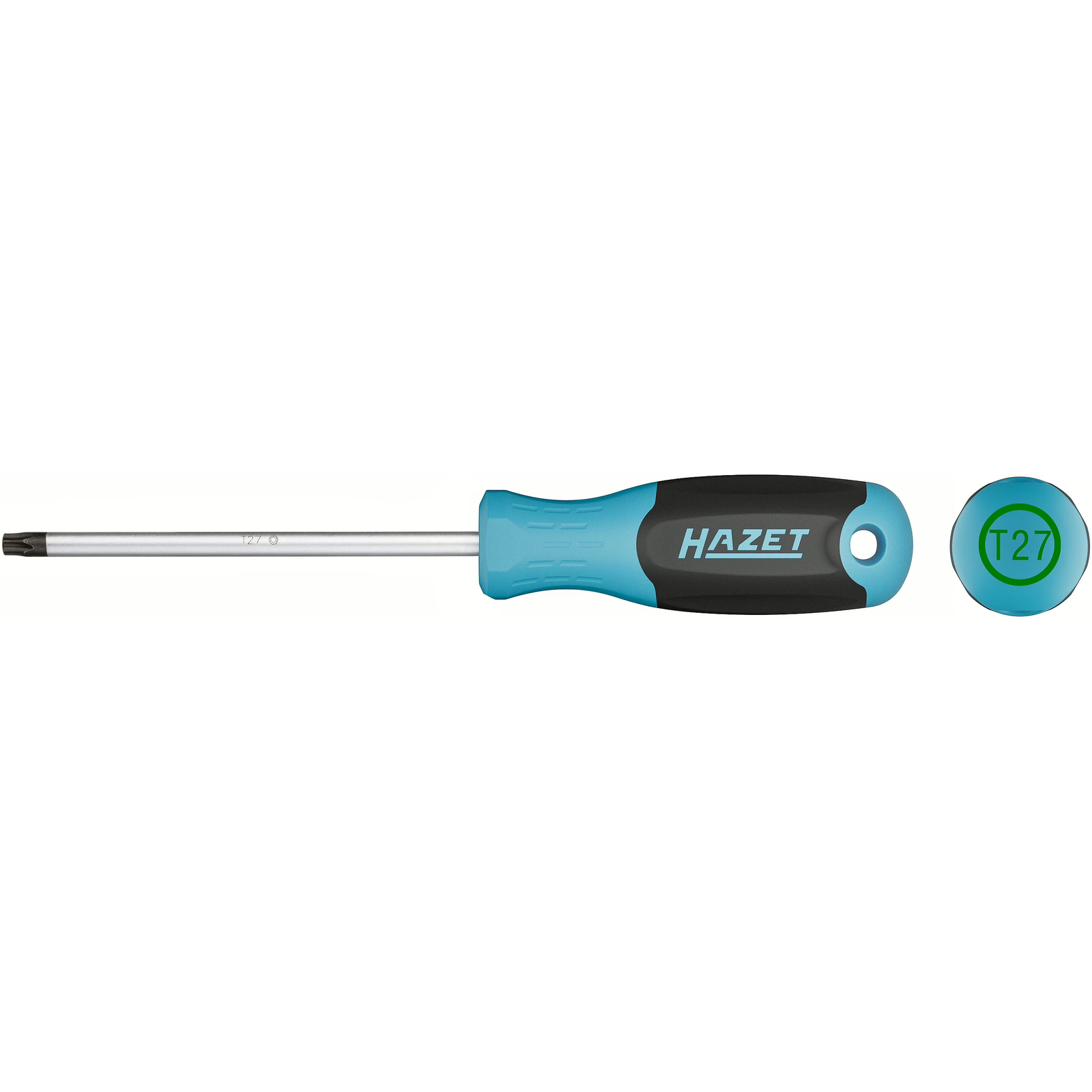 Tournevis profil TORX intérieur taille T27 lame ronde manche 3 composants antidérapant HAZET - 811-T27