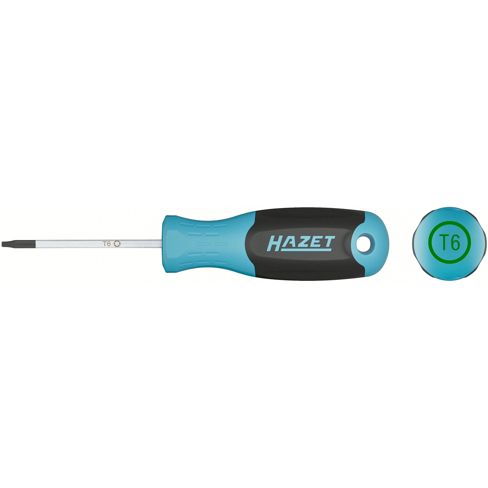 Jeu de tournevis profil TORX intérieur 6 pièces T10-T30 manche 3 composants antidérapant HAZET - 811T/6
