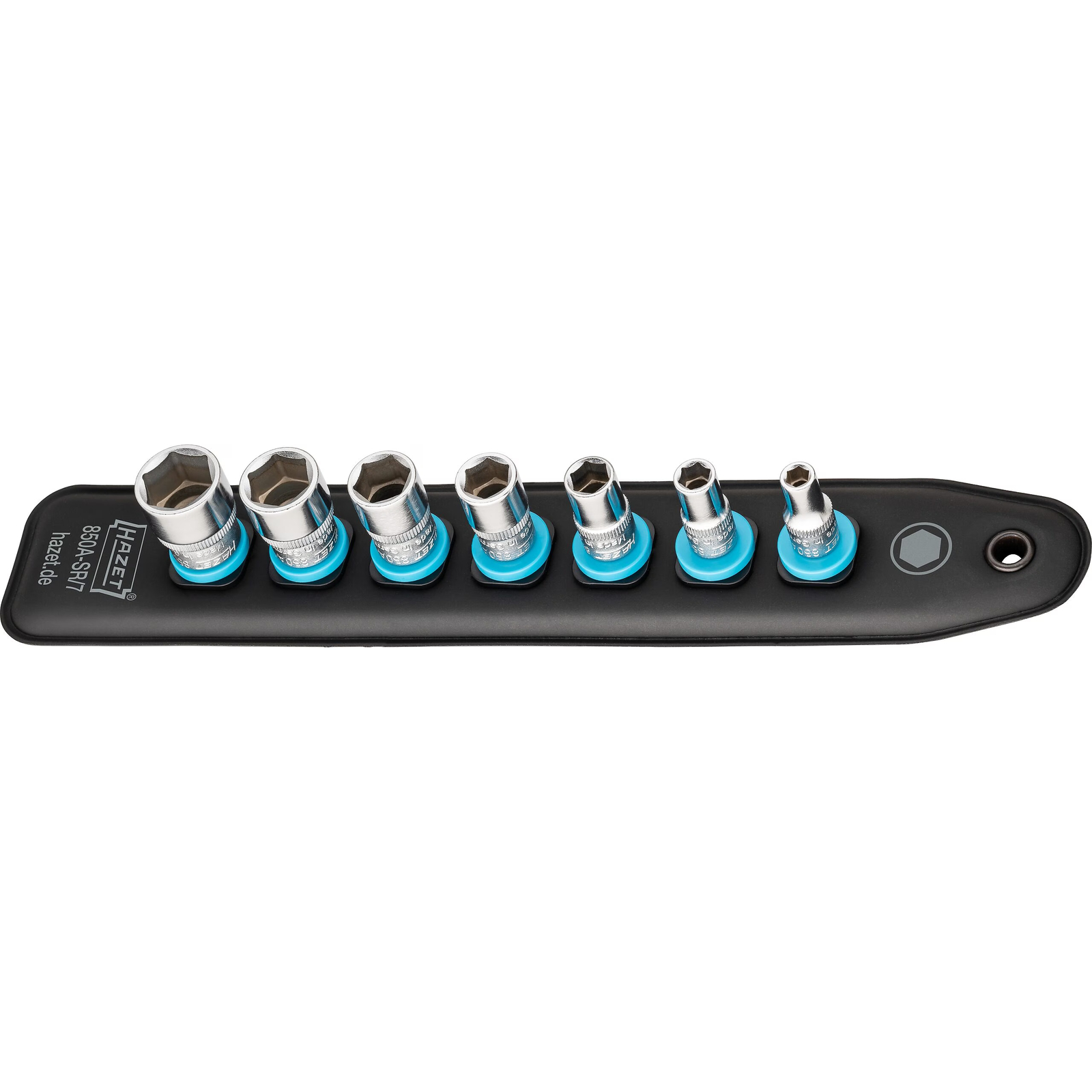 SmartRail 7 emplacements carré creux 1/4 pouce profil traction 6 pans HAZET - 850A-SR/7