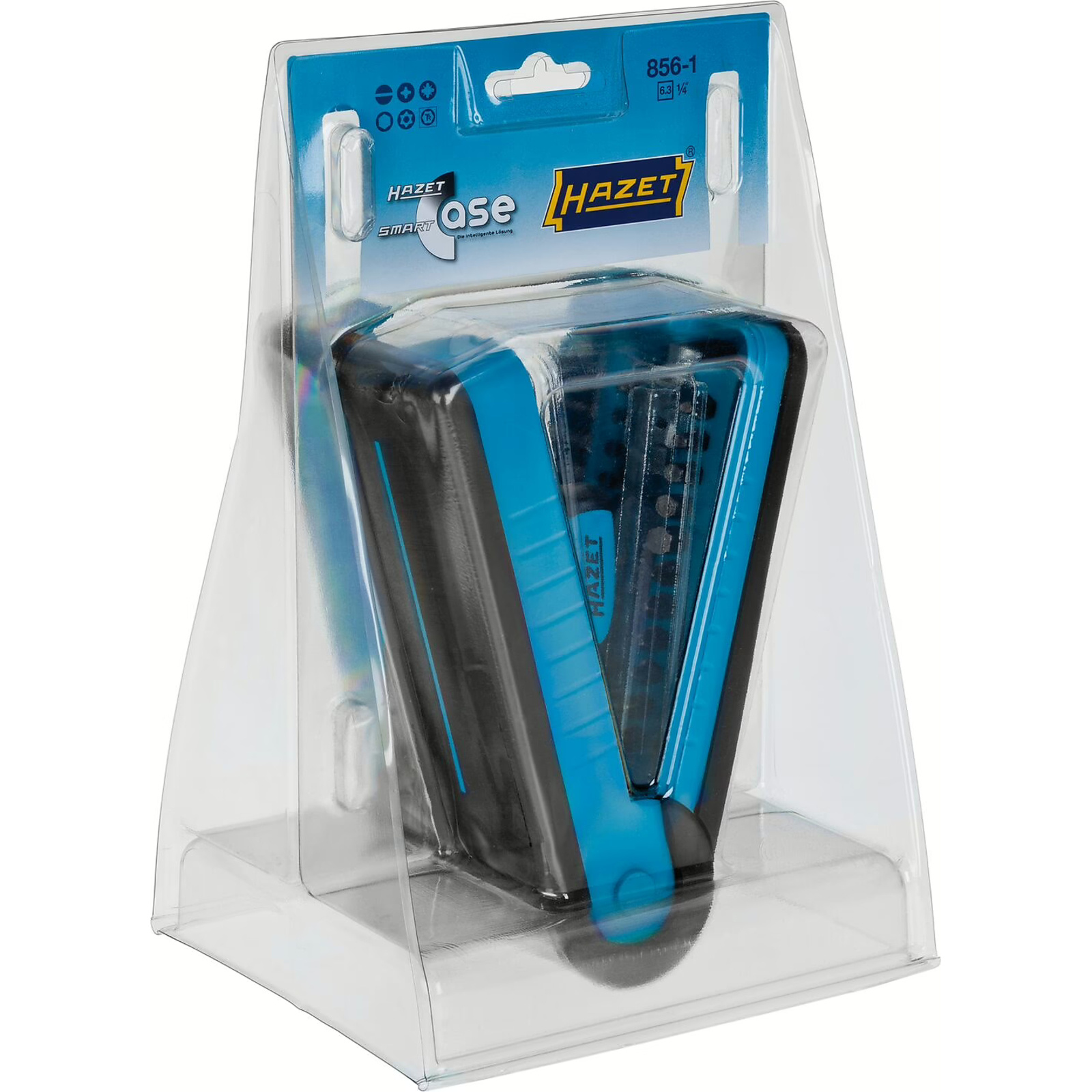Jeu de clés à douilles 38 pièces carré creux et hexagone 1/4 pouce avec coffret plastique HAZET - 856-1