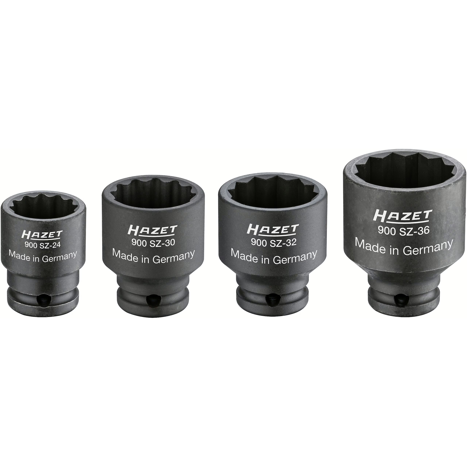 Jeu d'outils 4 pièces 24-36 mm carré creux 1/2 pouce pour arbres d'entraînement et d'essieu HAZET - 900SZ/4