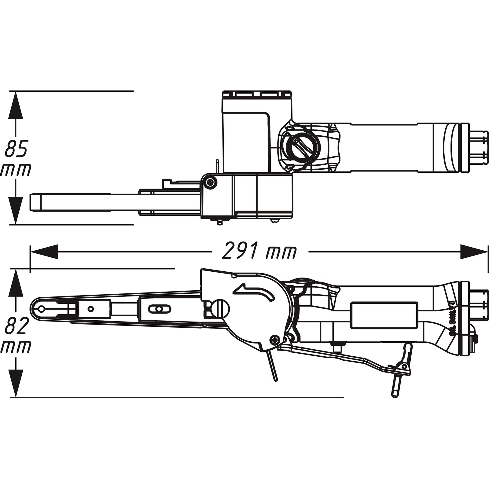 Ponceuse à bande 10 mm 291,4 mm avec réglage vitesse HAZET - 9033N-4